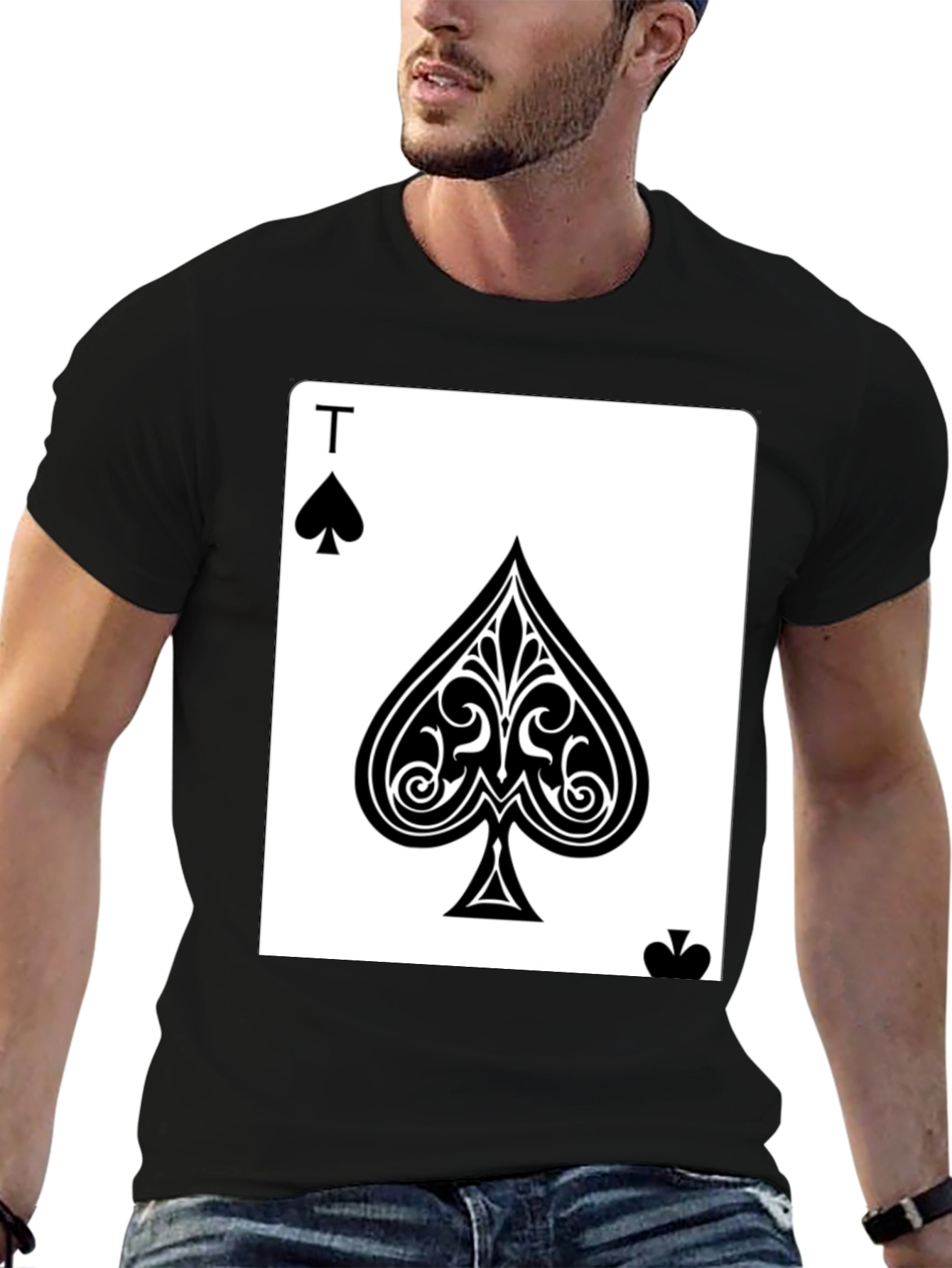 Ace of Spades Black T-Shirt - Poker Card Tee