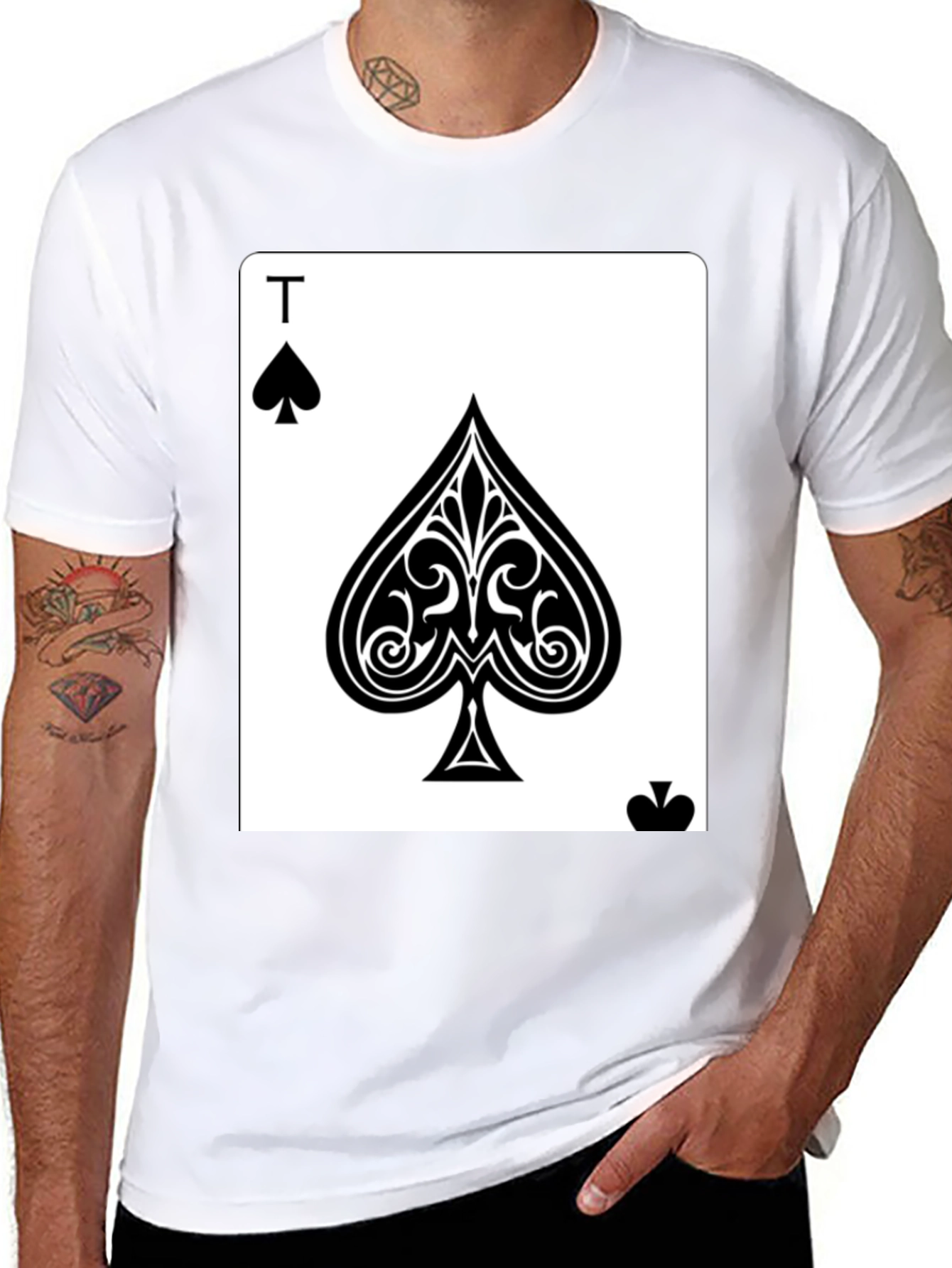 Ace of Spades Black T-Shirt - Poker Card Tee