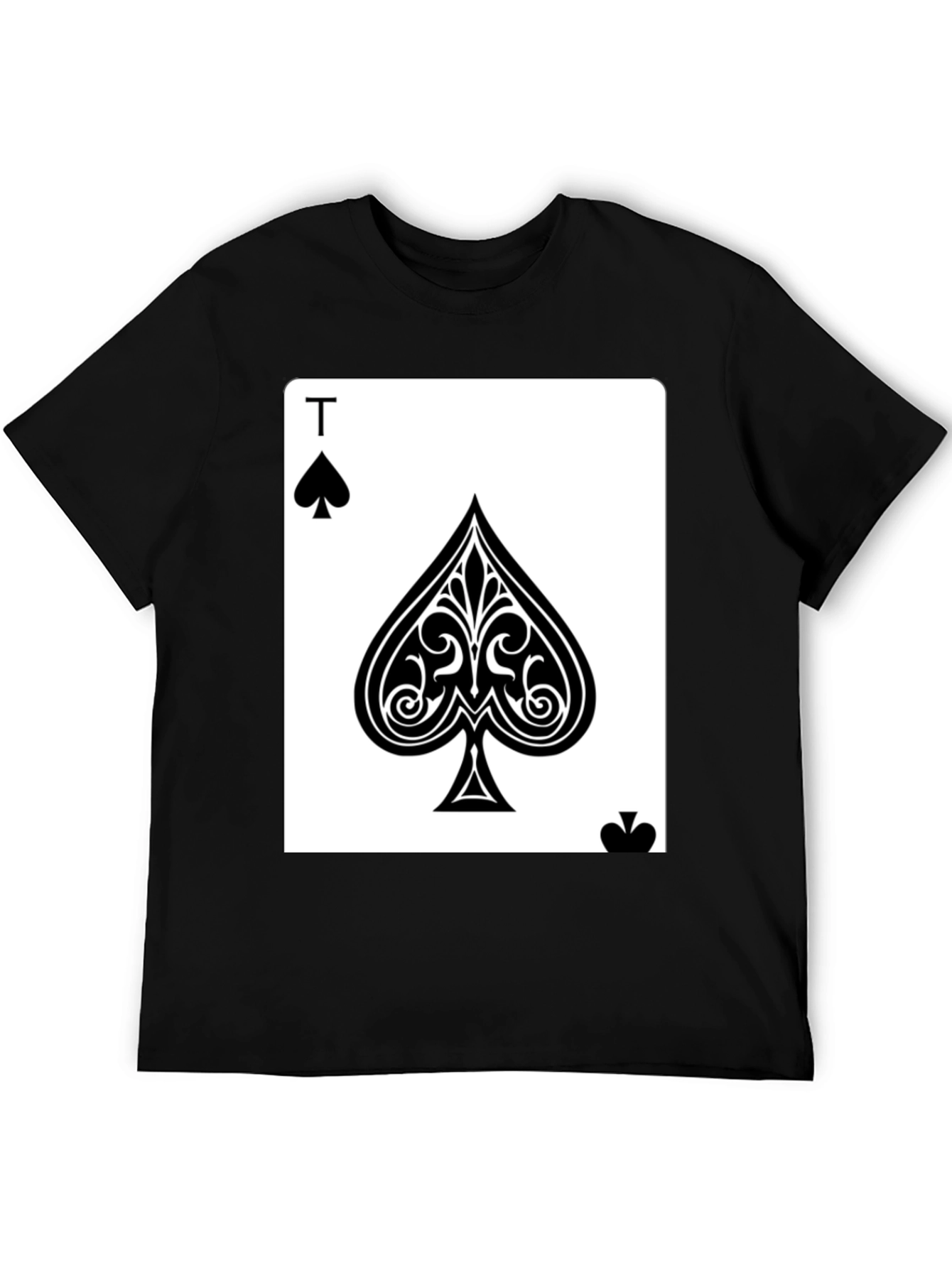 Ace of Spades Black T-Shirt - Poker Card Tee