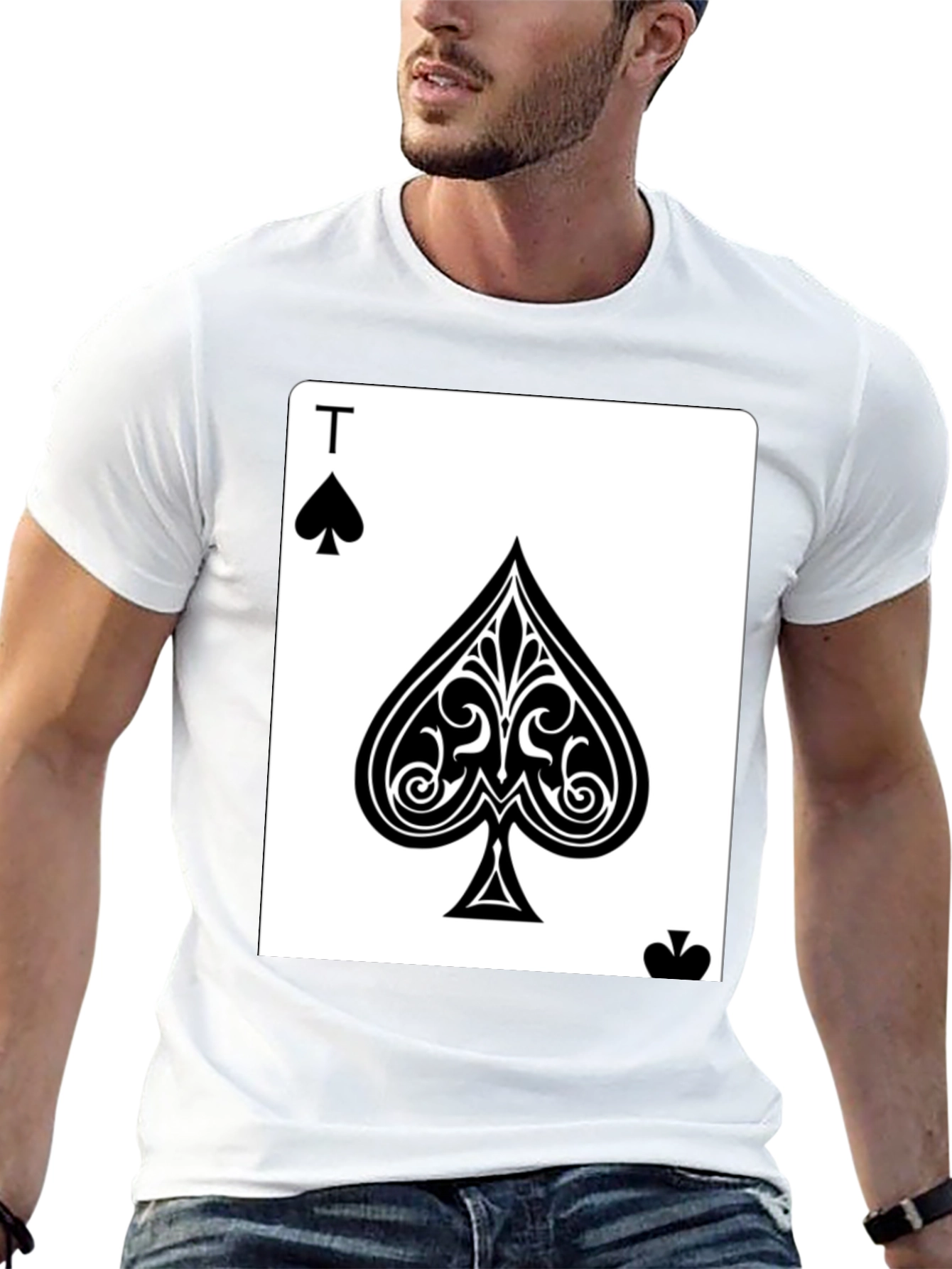 Ace of Spades Black T-Shirt - Poker Card Tee