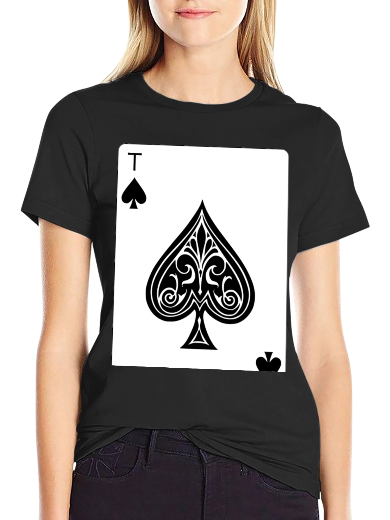 Ace of Spades Black T-Shirt - Poker Card Tee