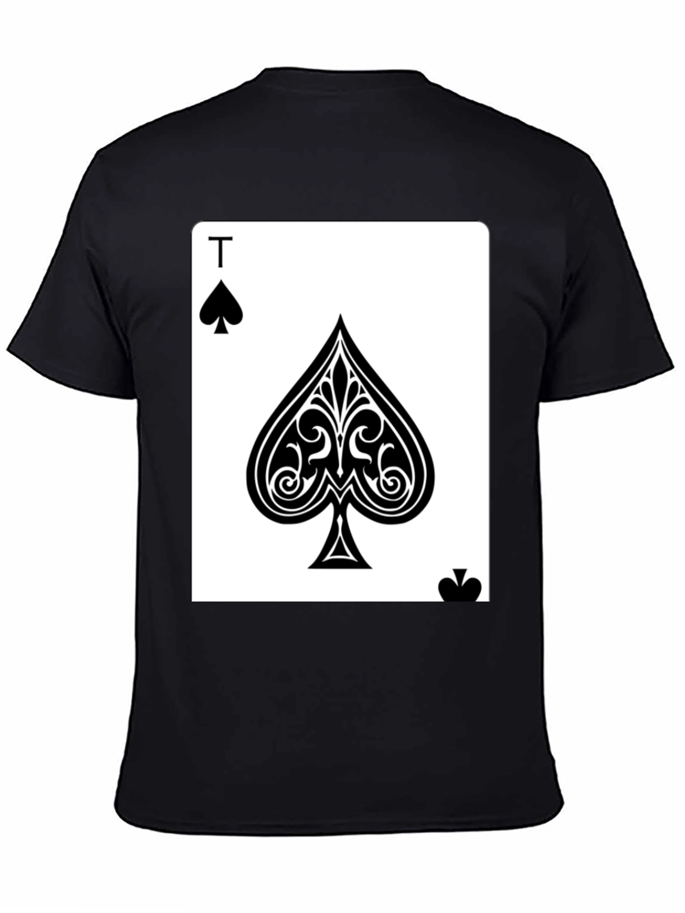 Ace of Spades Black T-Shirt - Poker Card Tee