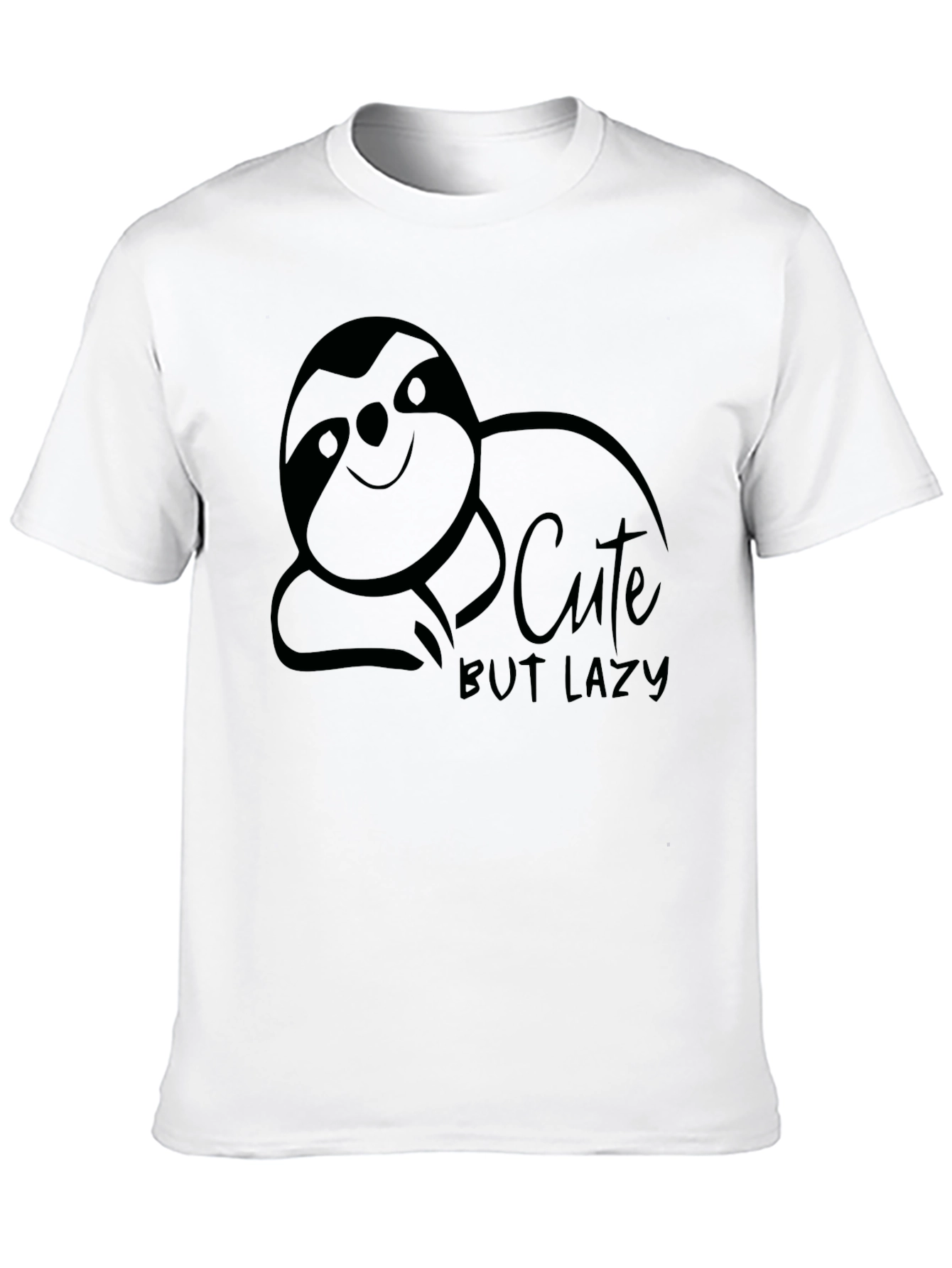 Cute But Lazy Sloth Graphic T-Shirt - Relaxed Fit