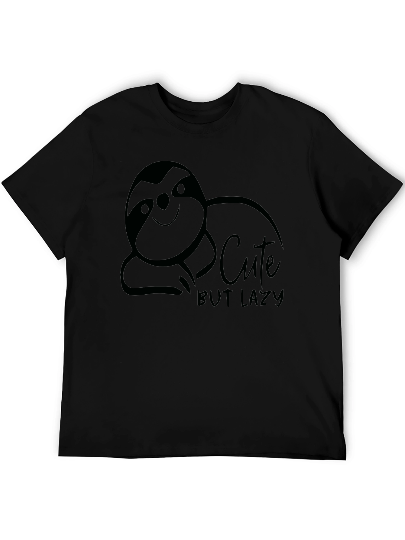 Cute But Lazy Sloth Graphic T-Shirt - Relaxed Fit