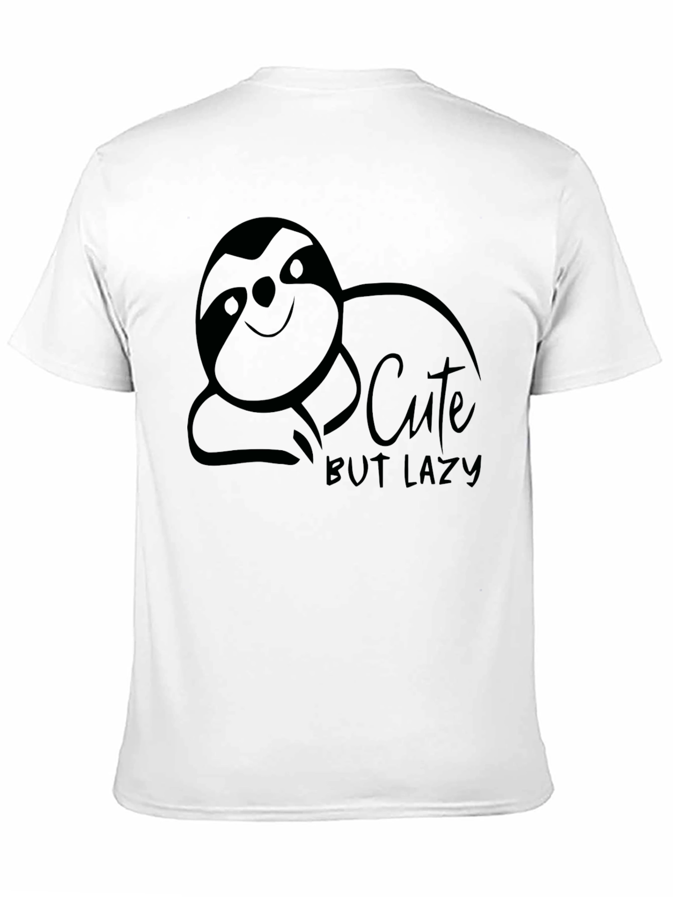 Cute But Lazy Sloth Graphic T-Shirt - Relaxed Fit
