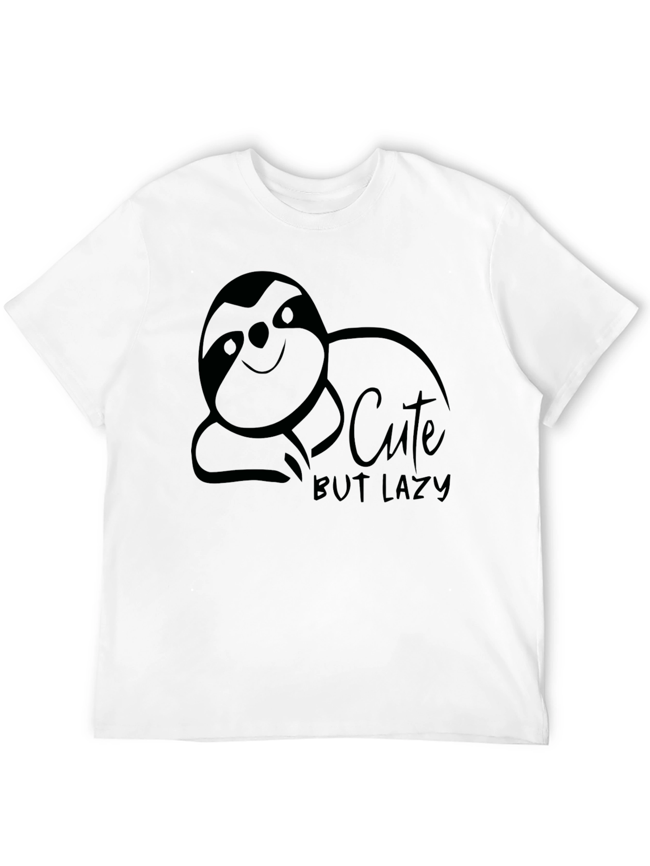 Cute But Lazy Sloth Graphic T-Shirt - Relaxed Fit