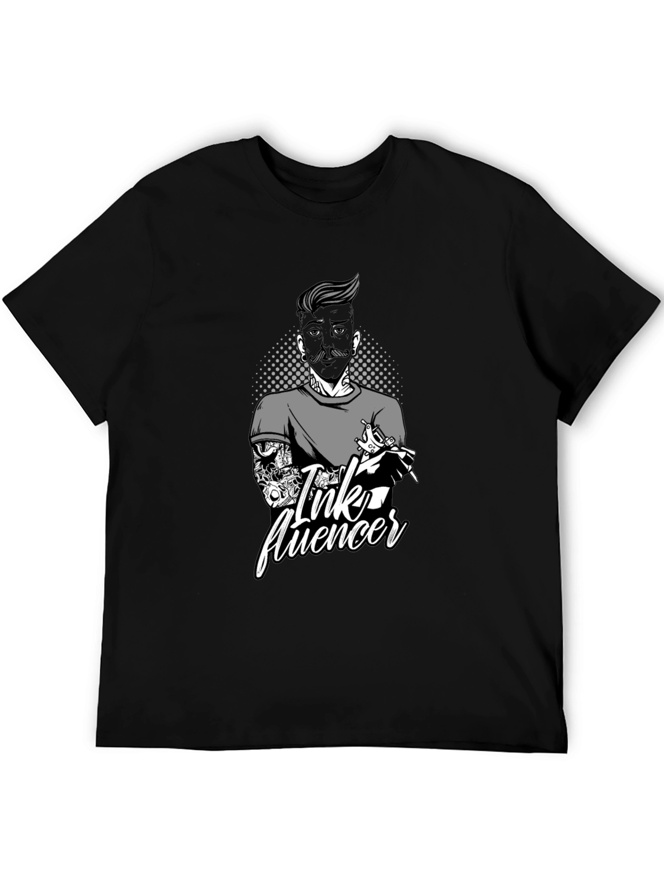 Ink Fluencer Black T-Shirt - Tattoo Artist Design