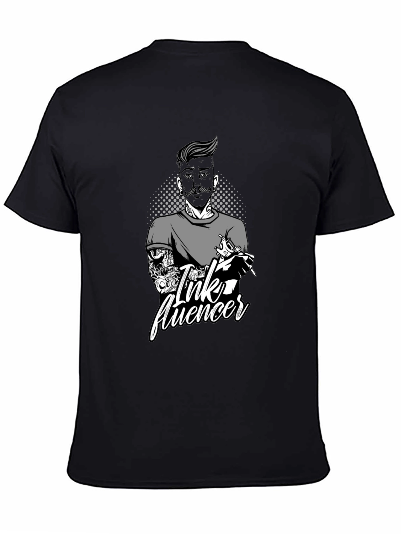 Ink Fluencer Black T-Shirt - Tattoo Artist Design