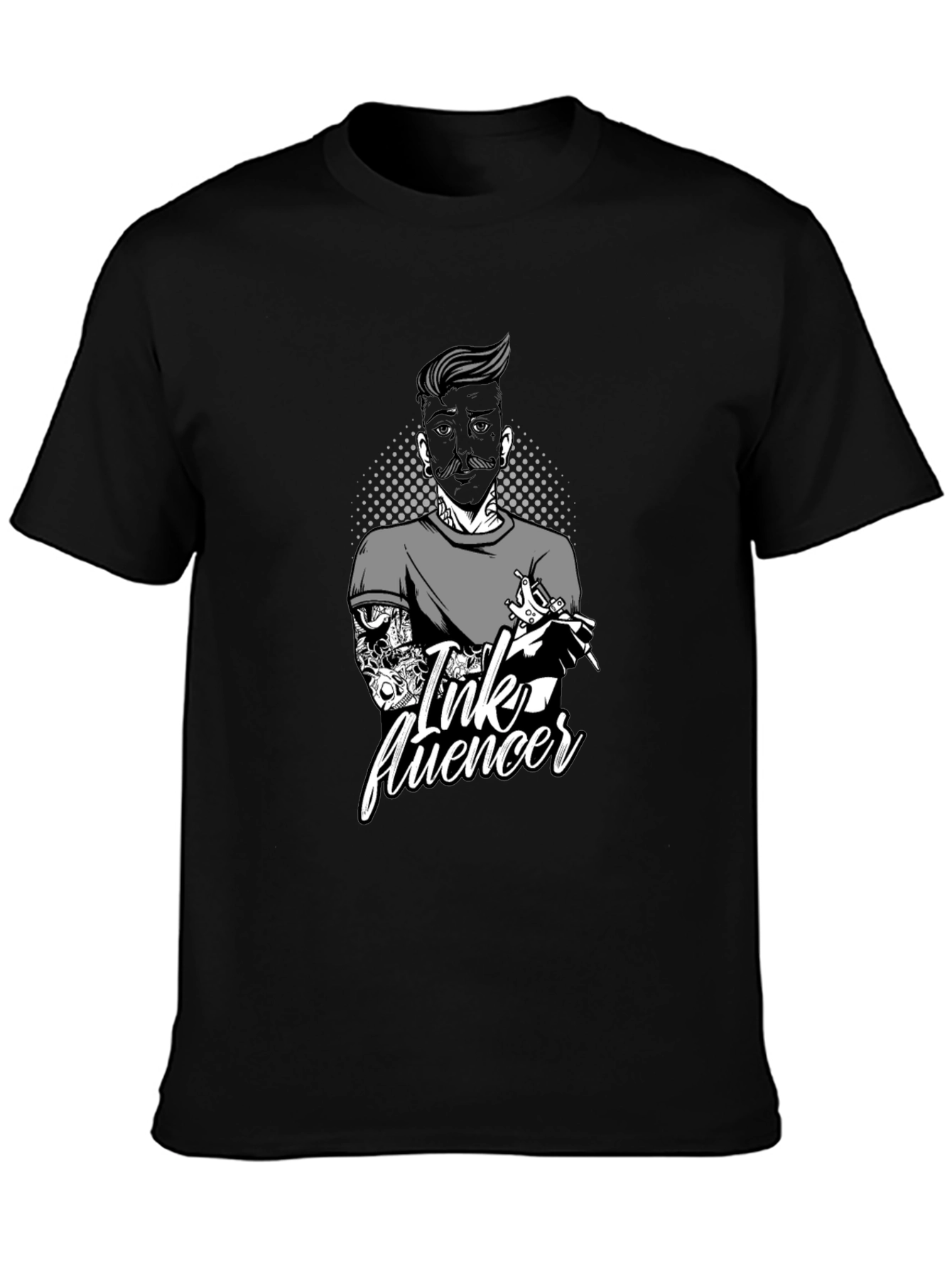 Ink Fluencer Black T-Shirt - Tattoo Artist Design