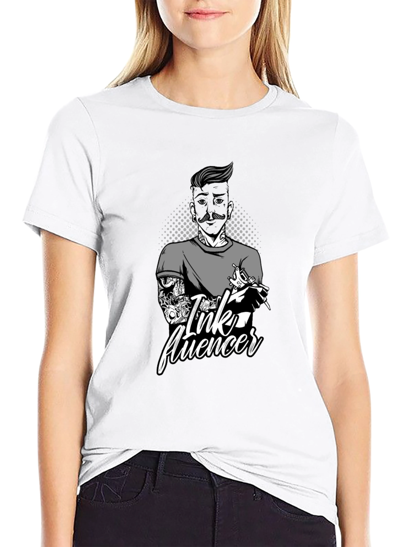 Ink Fluencer Black T-Shirt - Tattoo Artist Design