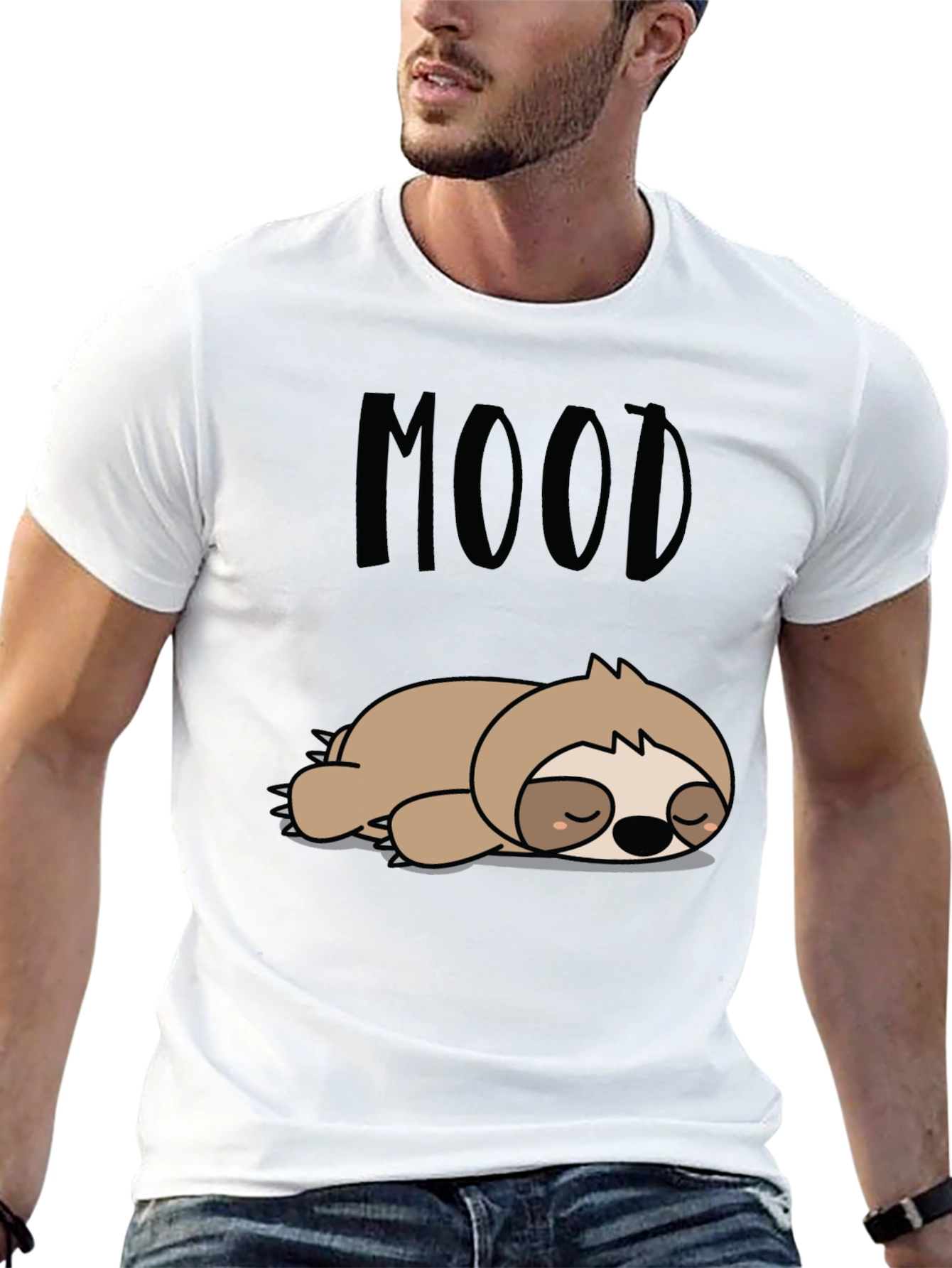 Mood Sloth Graphic T-Shirt - Relaxed Fit