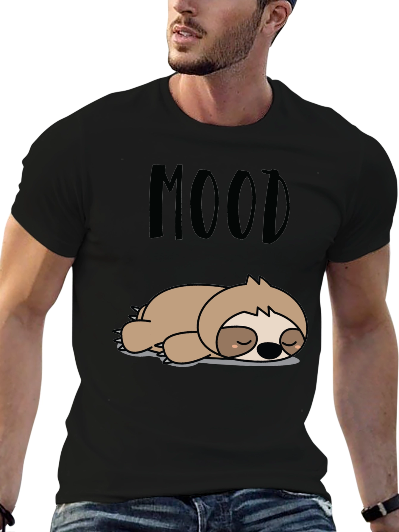 Mood Sloth Graphic T-Shirt - Relaxed Fit