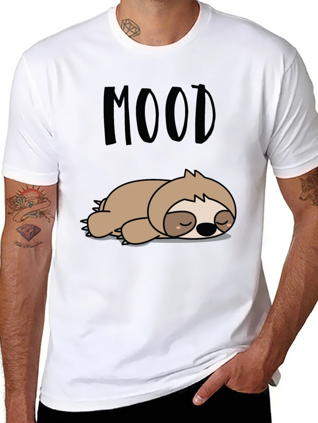 Mood Sloth Graphic T-Shirt - Relaxed Fit