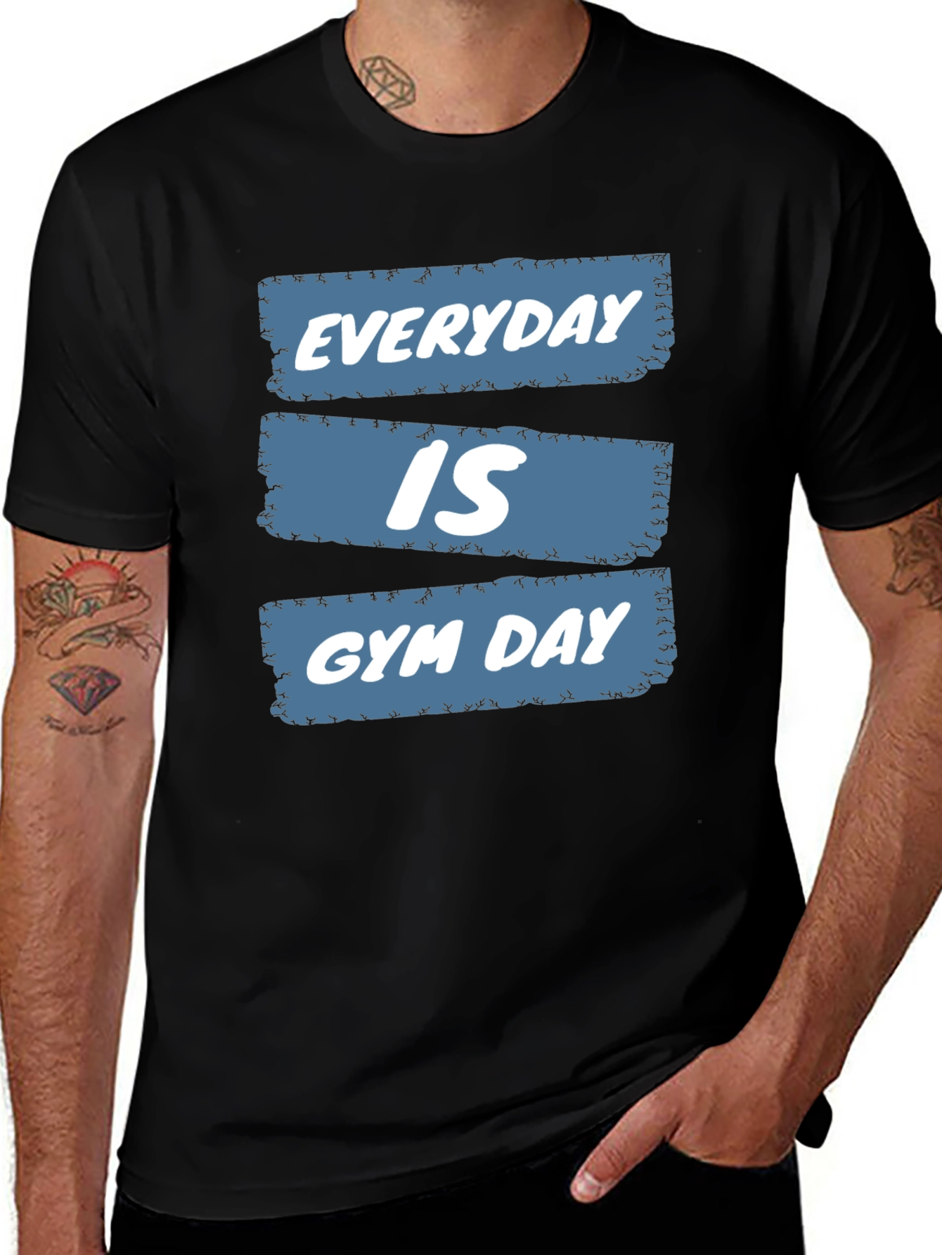 Everyday is Gym Day Black T-Shirt