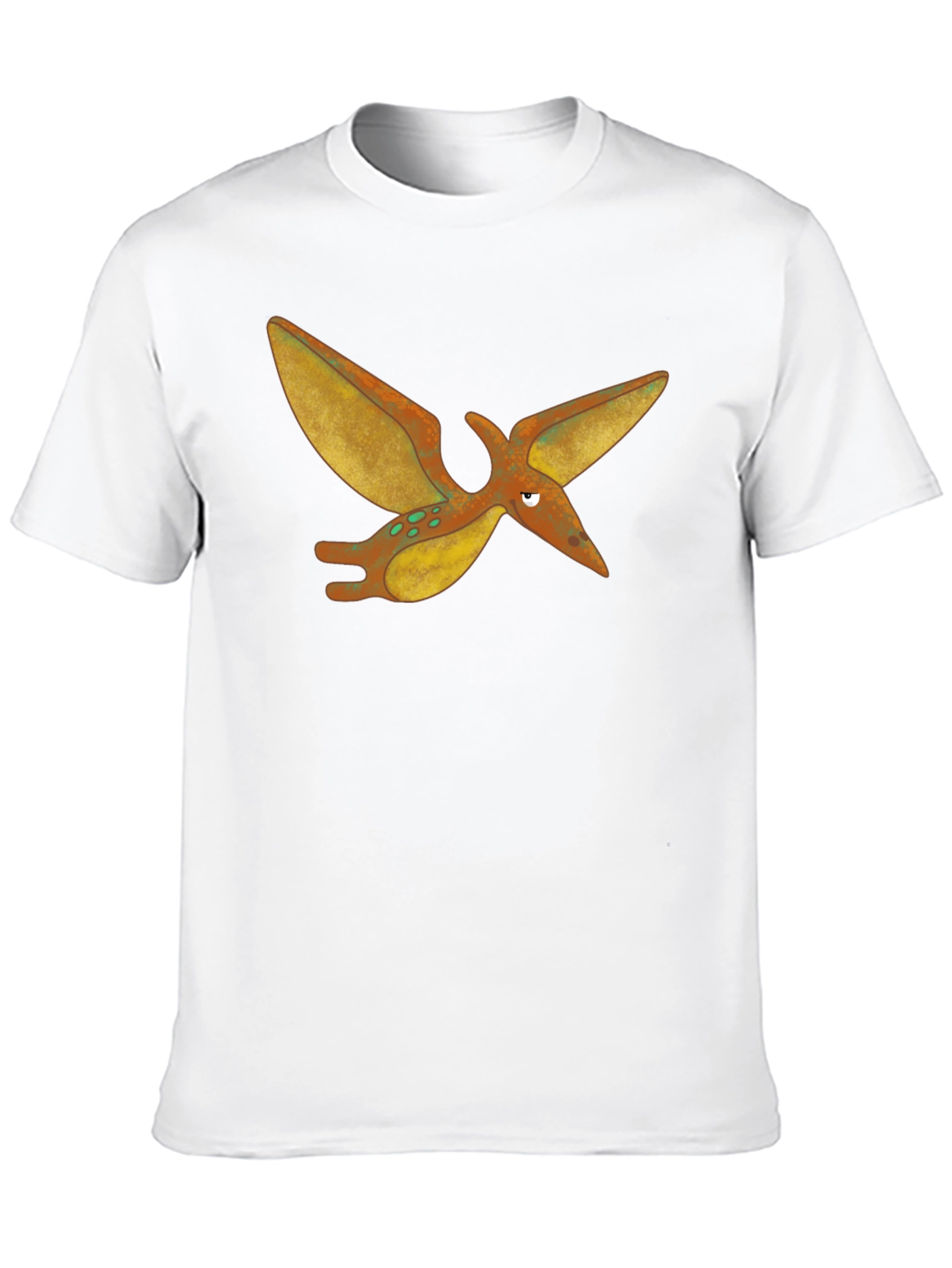 Cartoon Pterodactyl Black T-Shirt