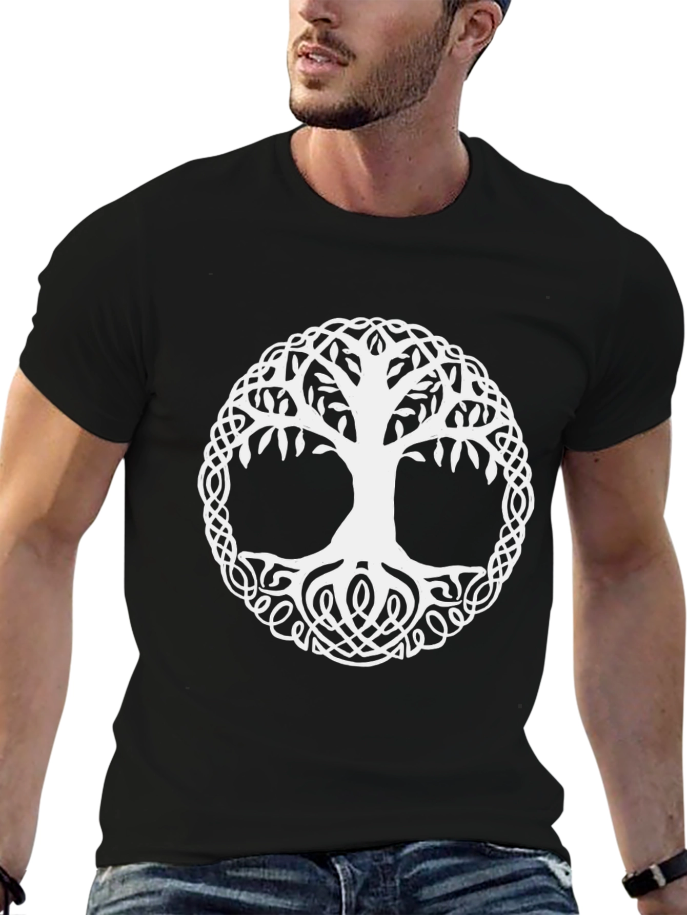Celtic Tree of Life Graphic Tee - Black