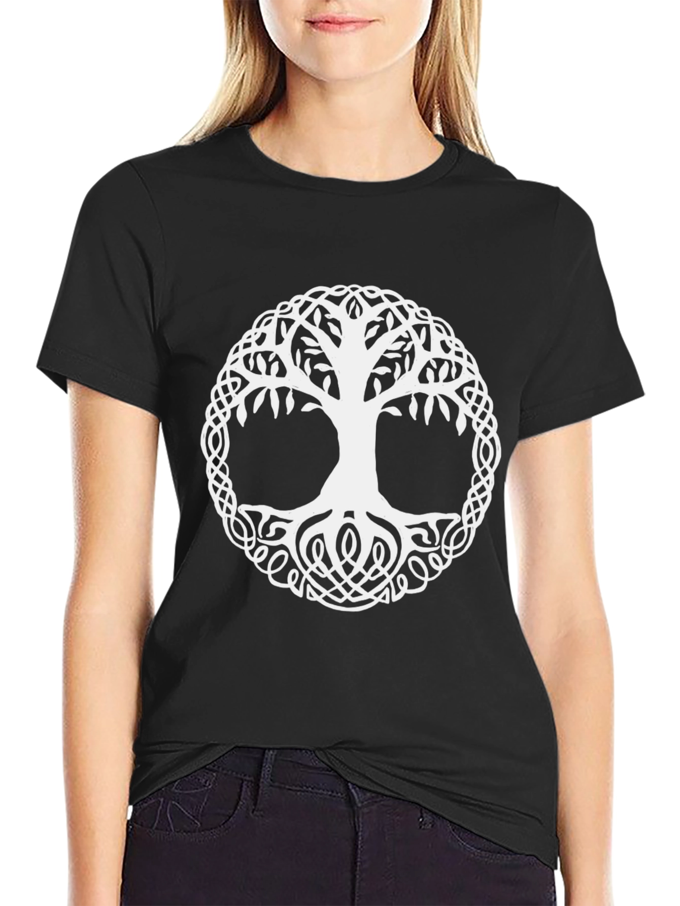 Celtic Tree of Life Graphic Tee - Black