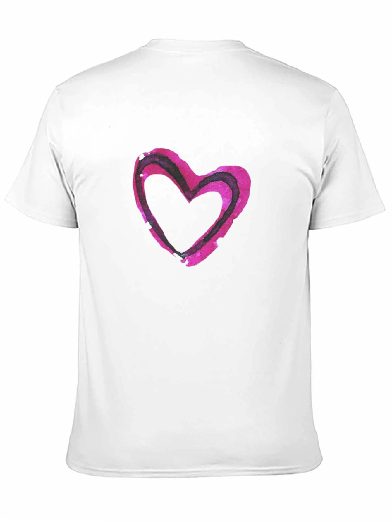 Heart Print Black Tee
