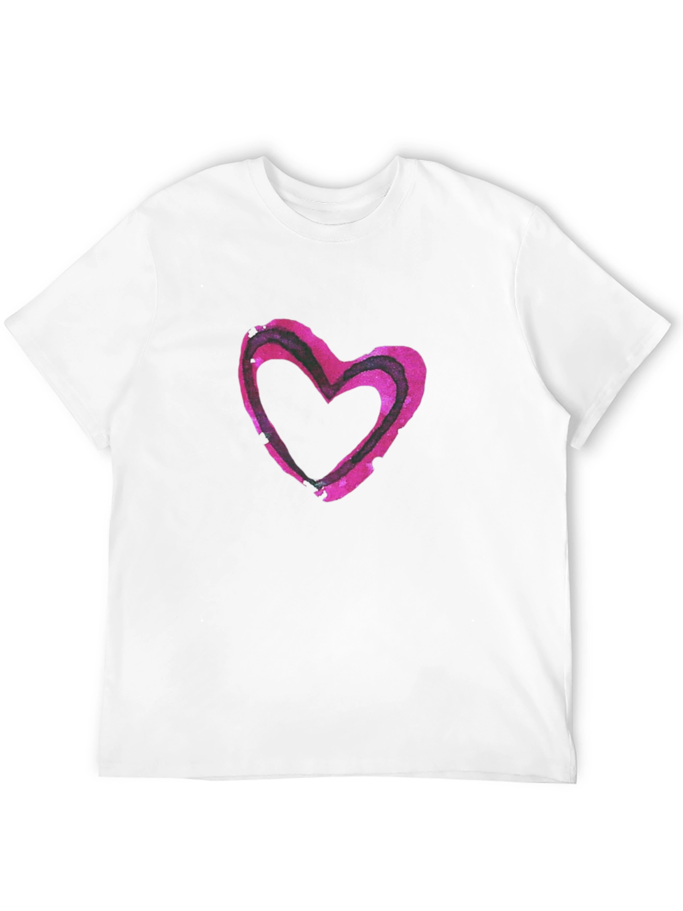 Heart Print Black Tee