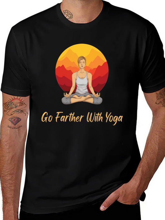 Yoga T-Shirt - Go Farther With Yoga Graphic Tee