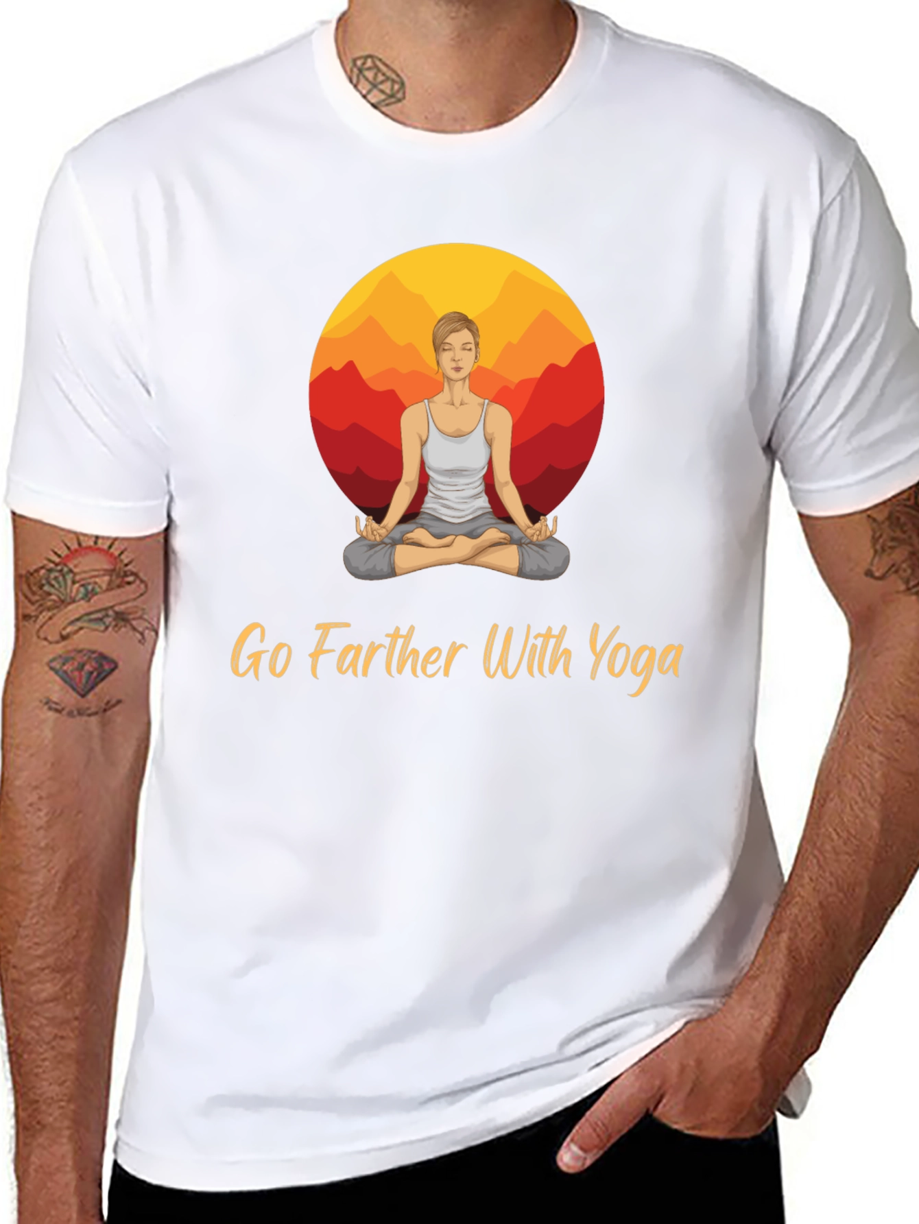 Yoga T-Shirt - Go Farther With Yoga Graphic Tee