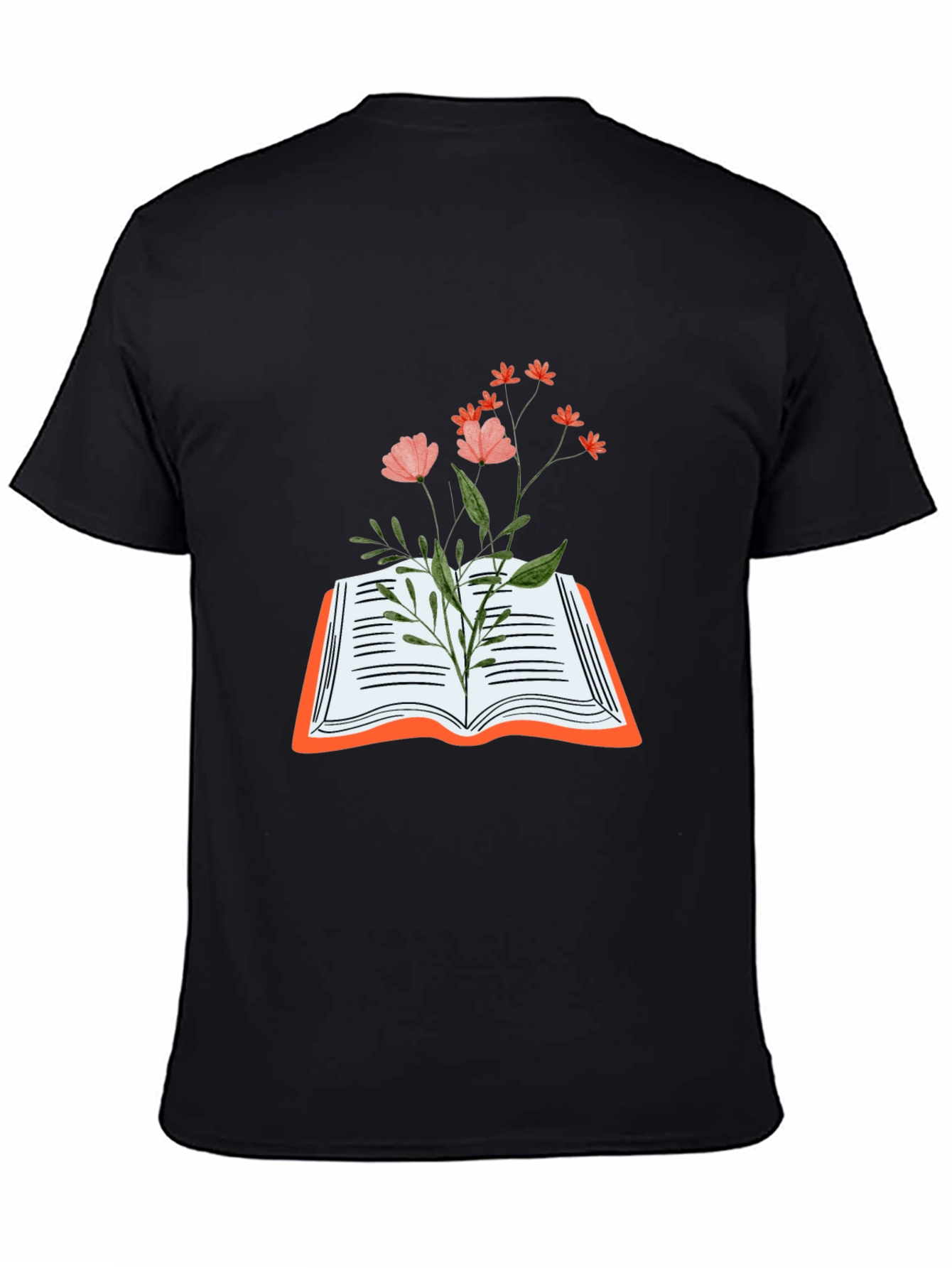 Floral Book Graphic Tee - Stylish and Unique