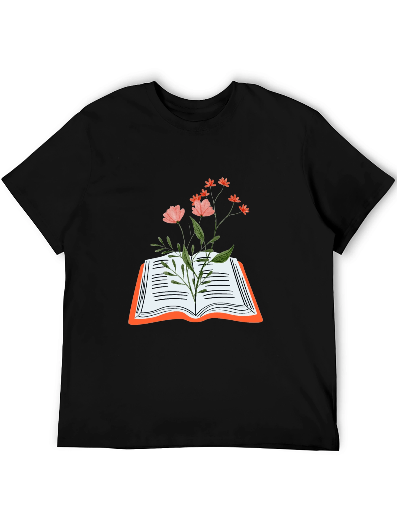 Floral Book Graphic Tee - Stylish and Unique