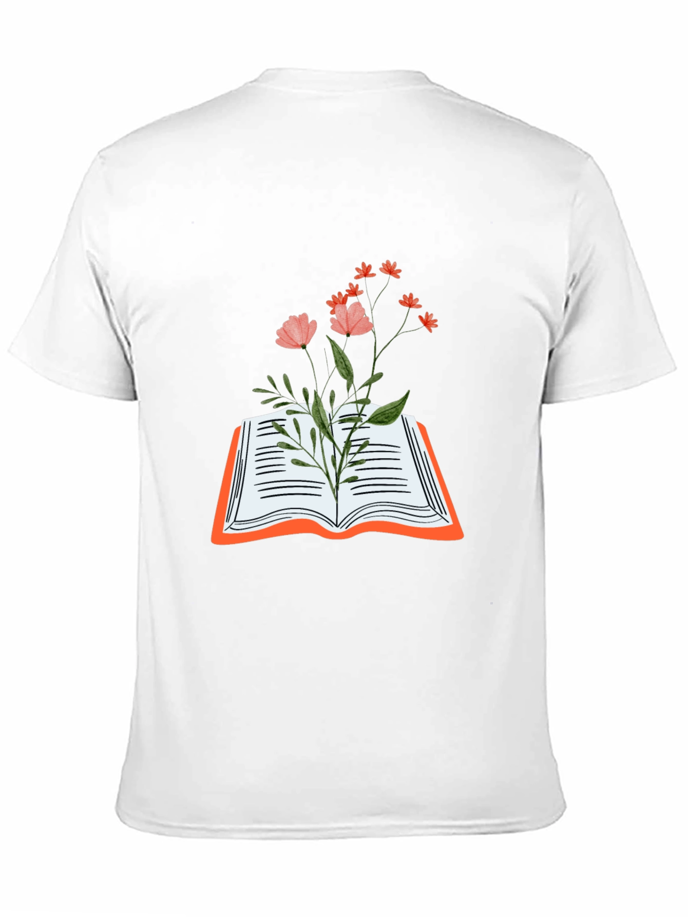Floral Book Graphic Tee - Stylish and Unique