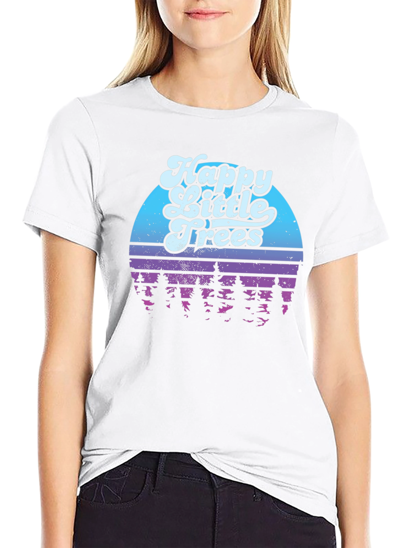 Happy Little Trees Graphic T-Shirt
