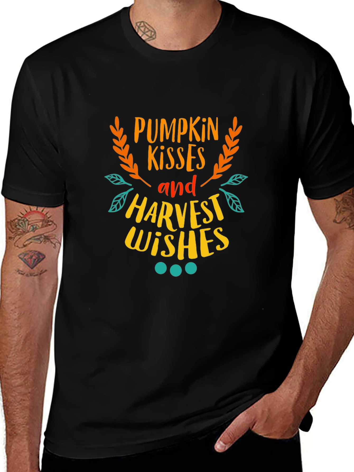 Pumpkin Kisses Harvest Wishes T-Shirt - Fall Festive Top