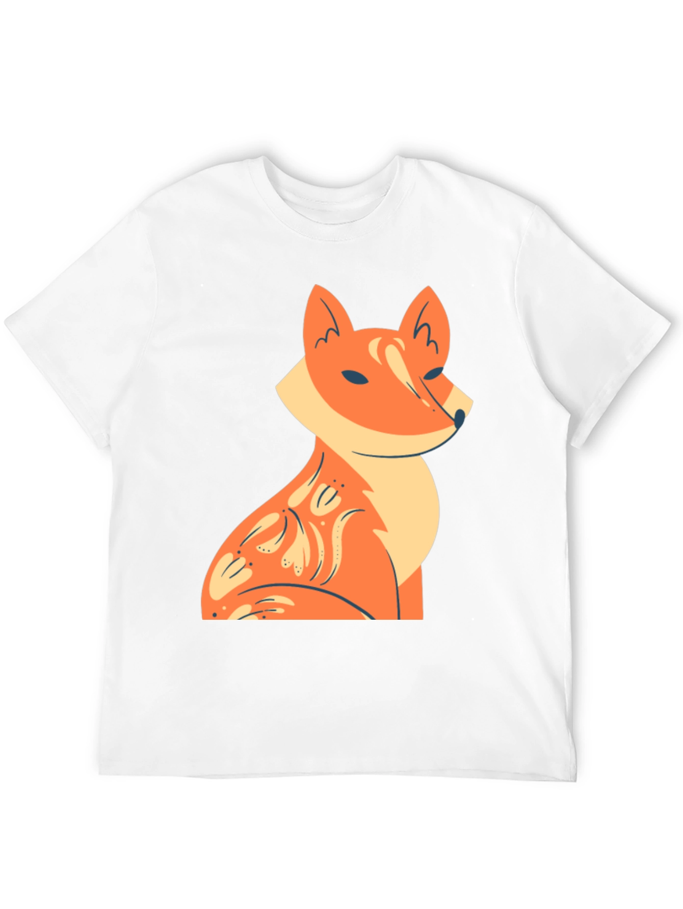 Fox Graphic Tee - Stylish Black Cotton T-Shirt