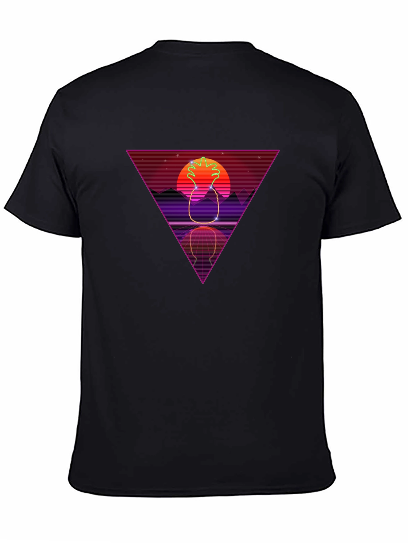 Retro Pineapple T-Shirt - 80s Synthwave Style