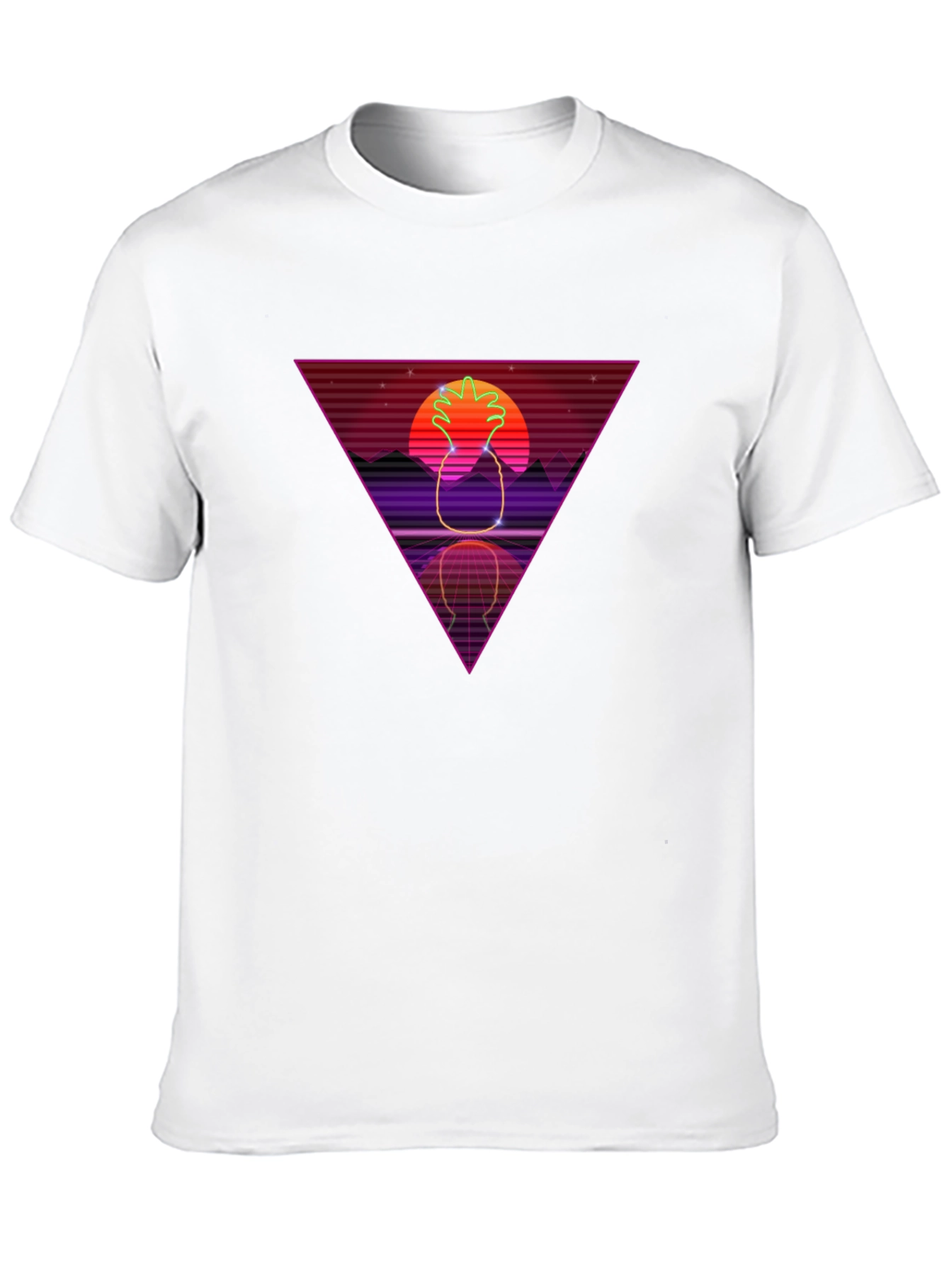 Retro Pineapple T-Shirt - 80s Synthwave Style