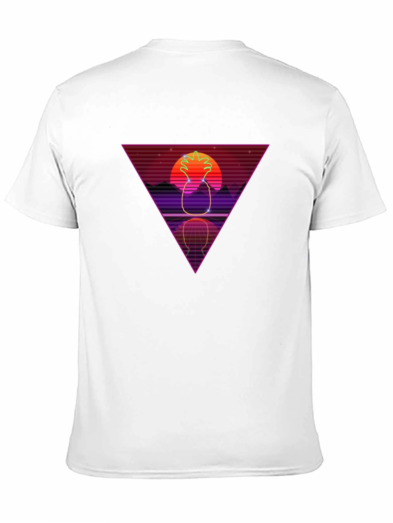 Retro Pineapple T-Shirt - 80s Synthwave Style
