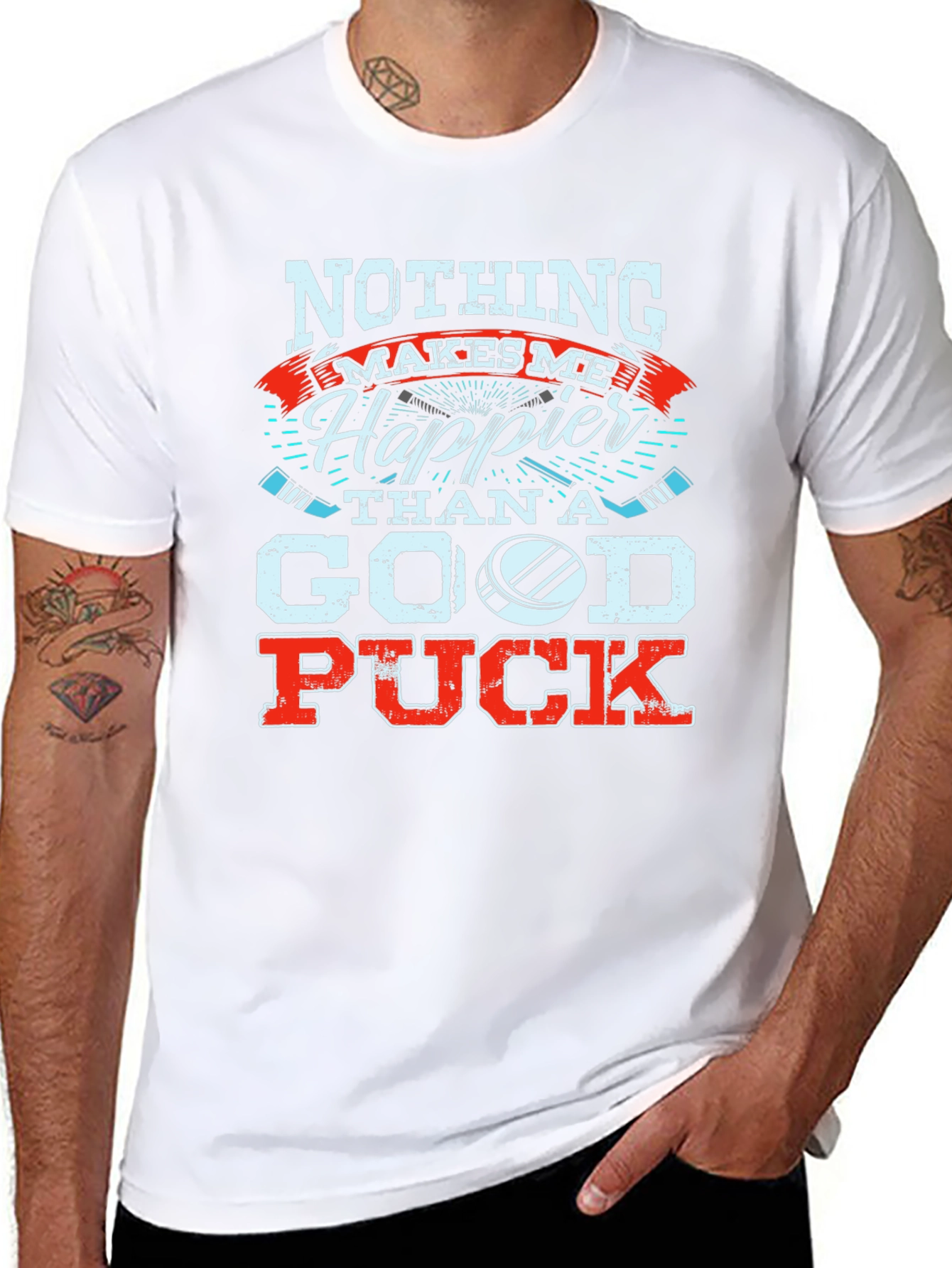 Hockey Fan T-Shirt: Nothing Makes Me Happier