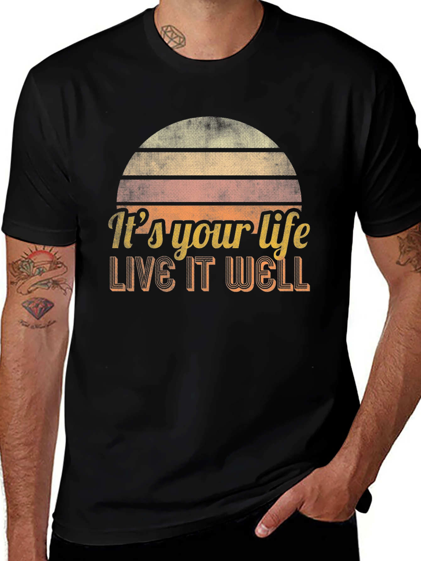 Its Your Life Live It Well Retro Graphic Tee