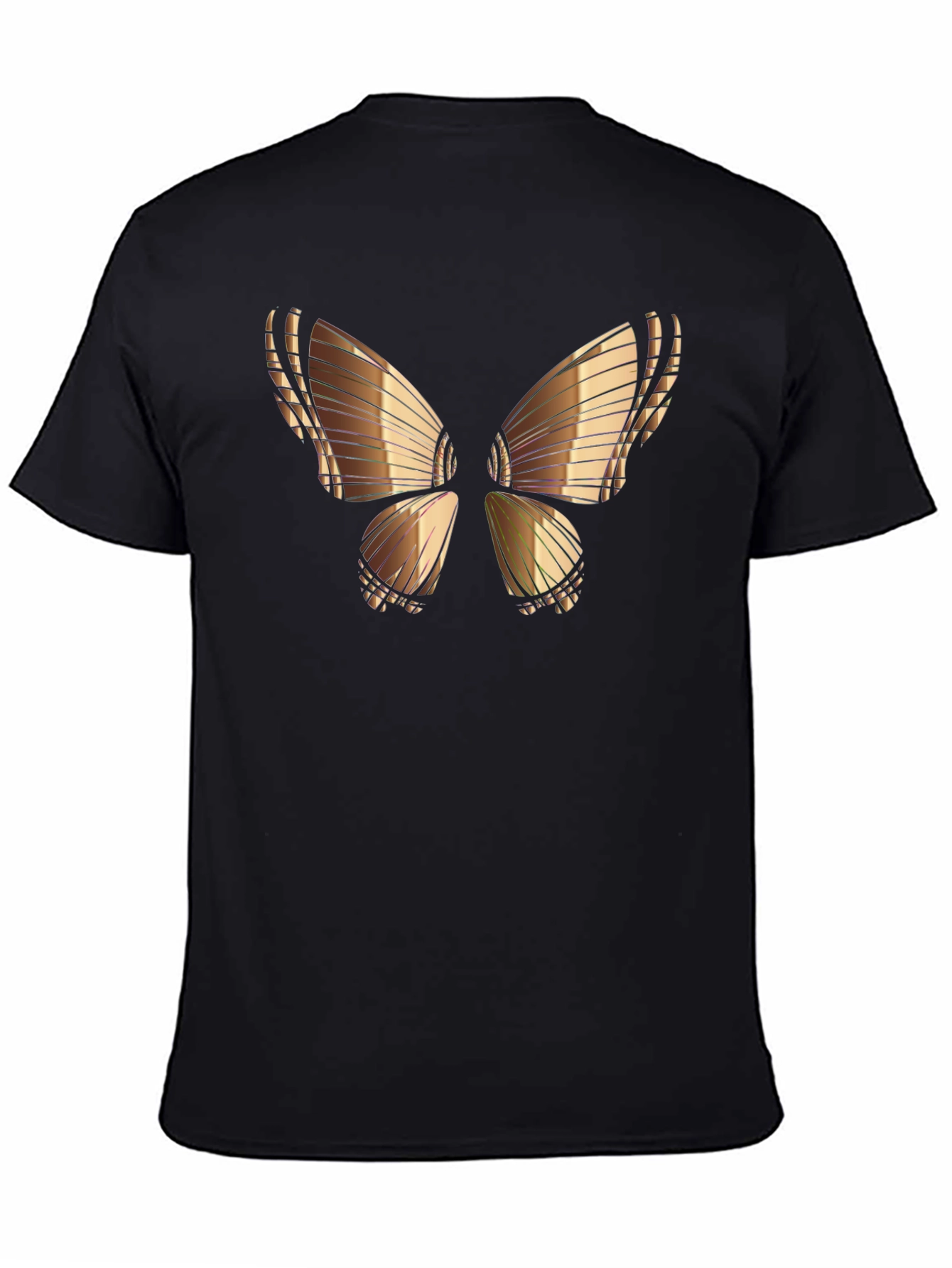 Butterfly Graphic Tee - Black Cotton Blend