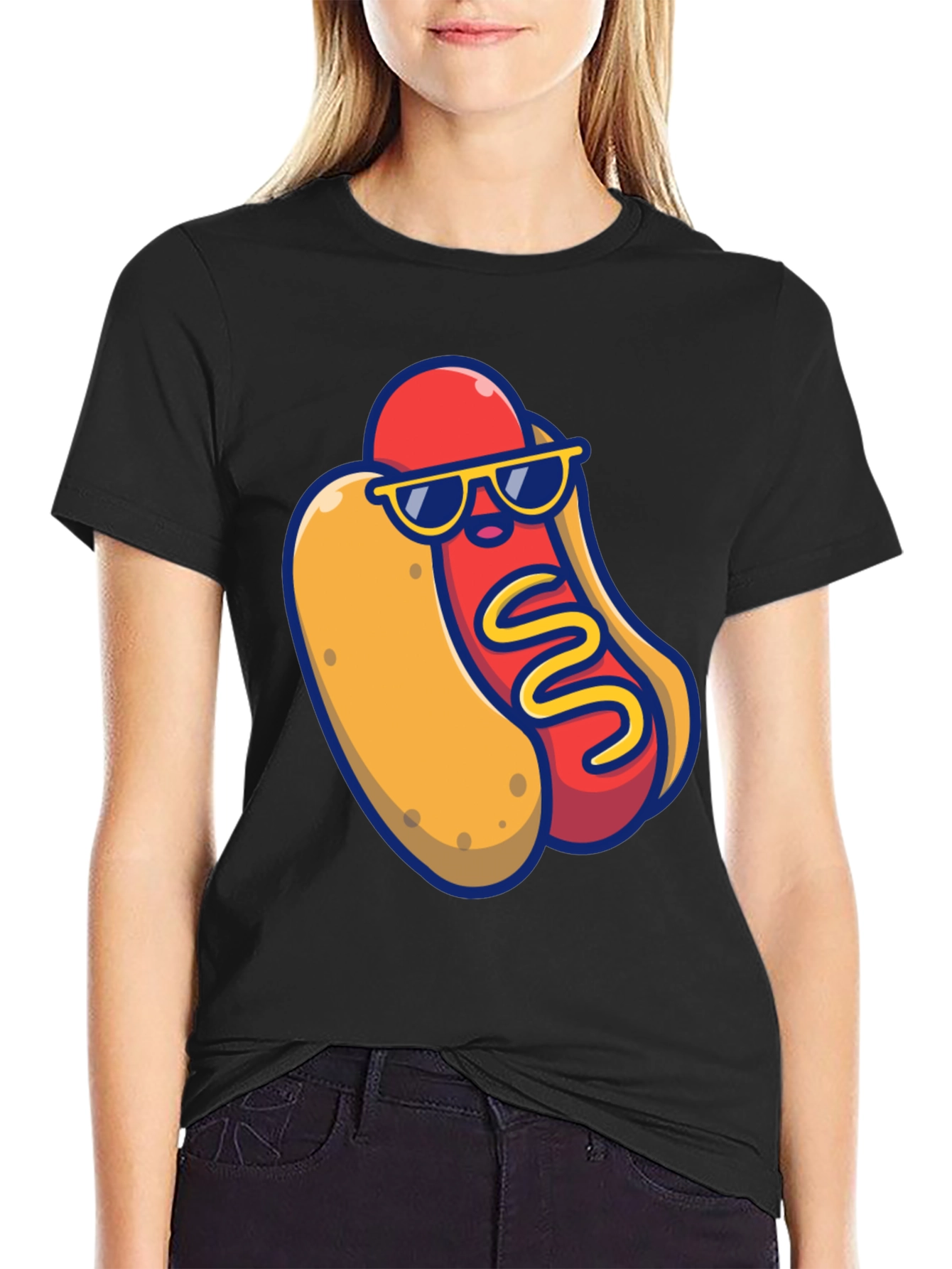 Cool Hotdog Graphic T-Shirt