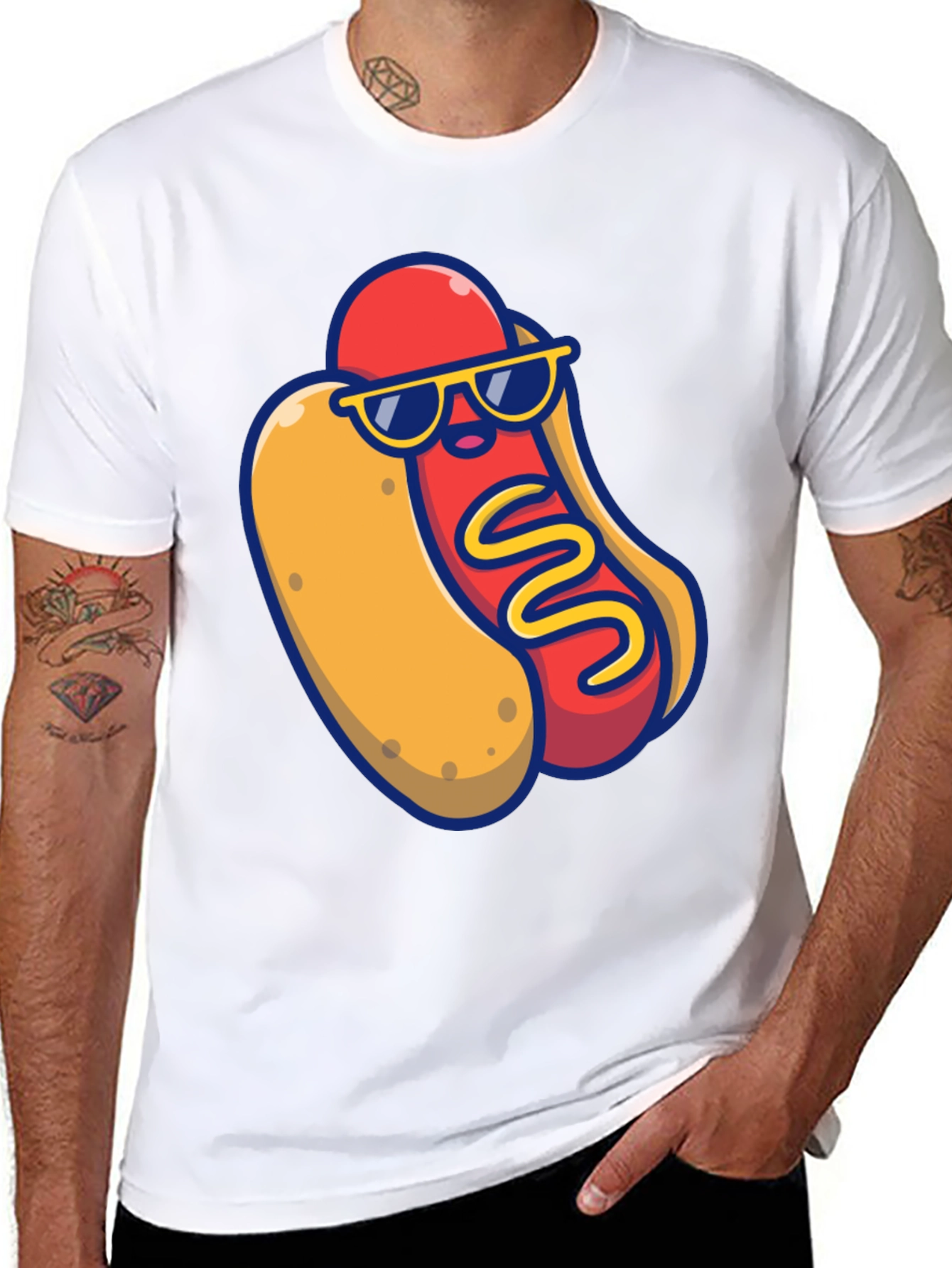 Cool Hotdog Graphic T-Shirt