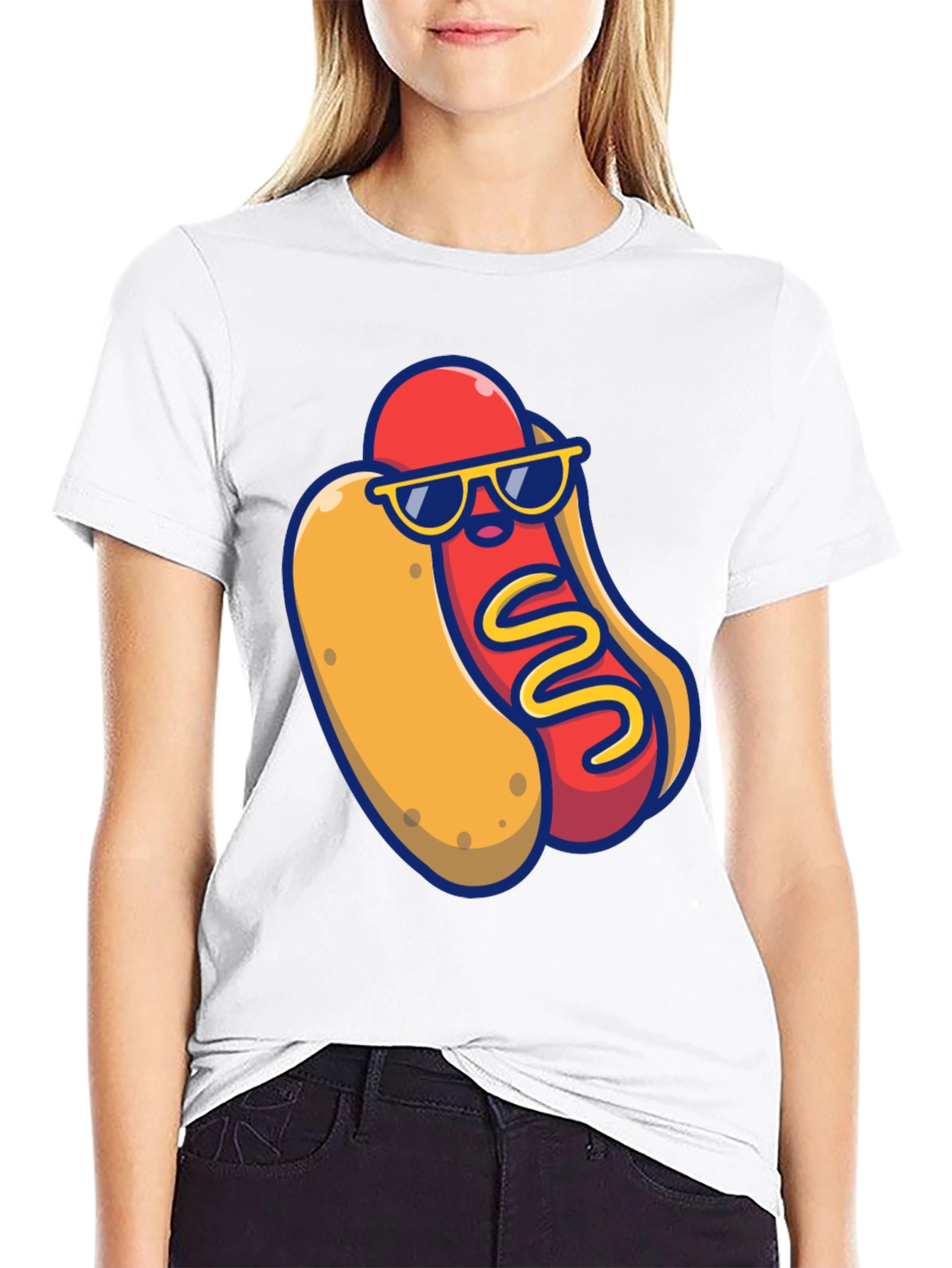 Cool Hotdog Graphic T-Shirt