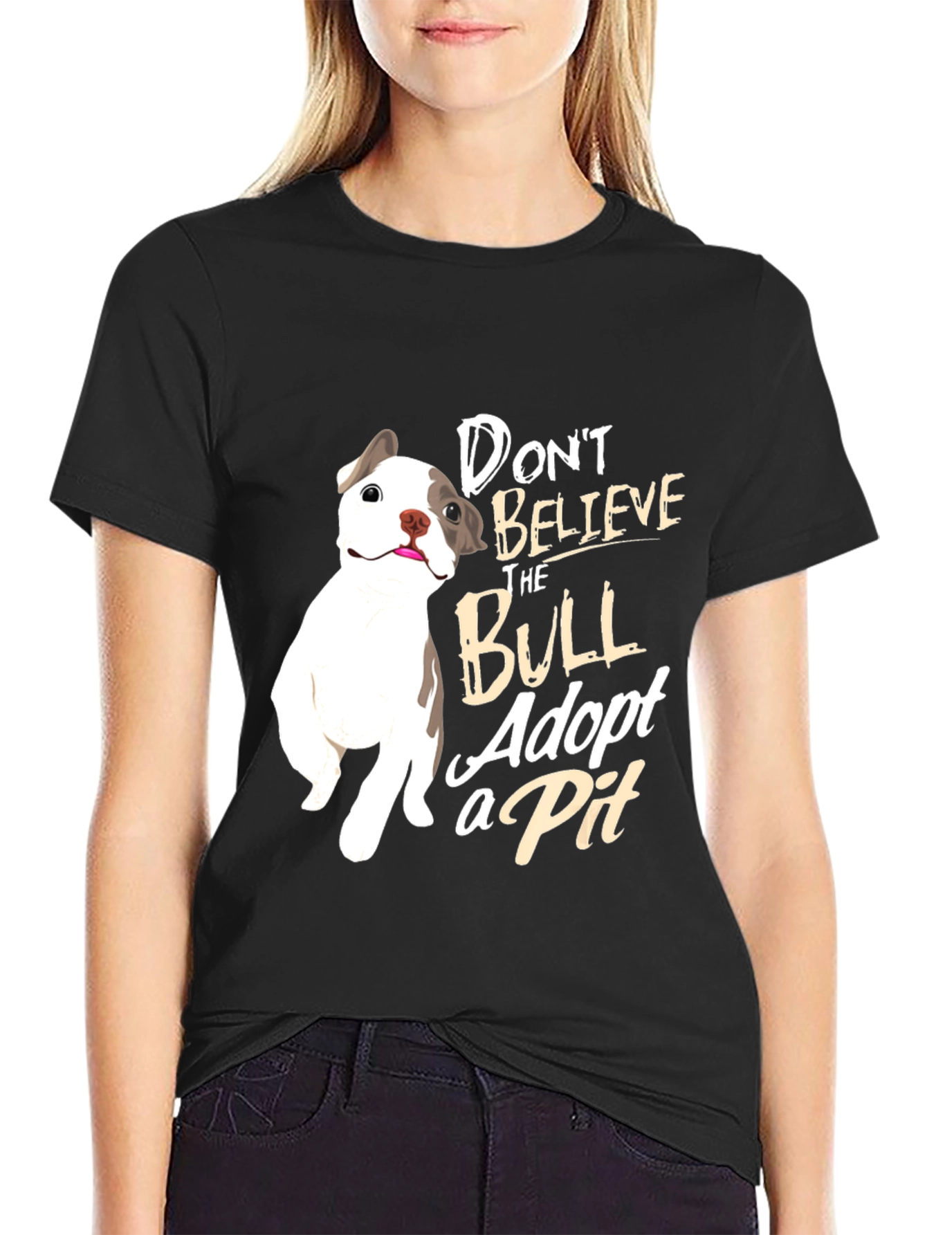 Adopt A Pit Bull Graphic Tee