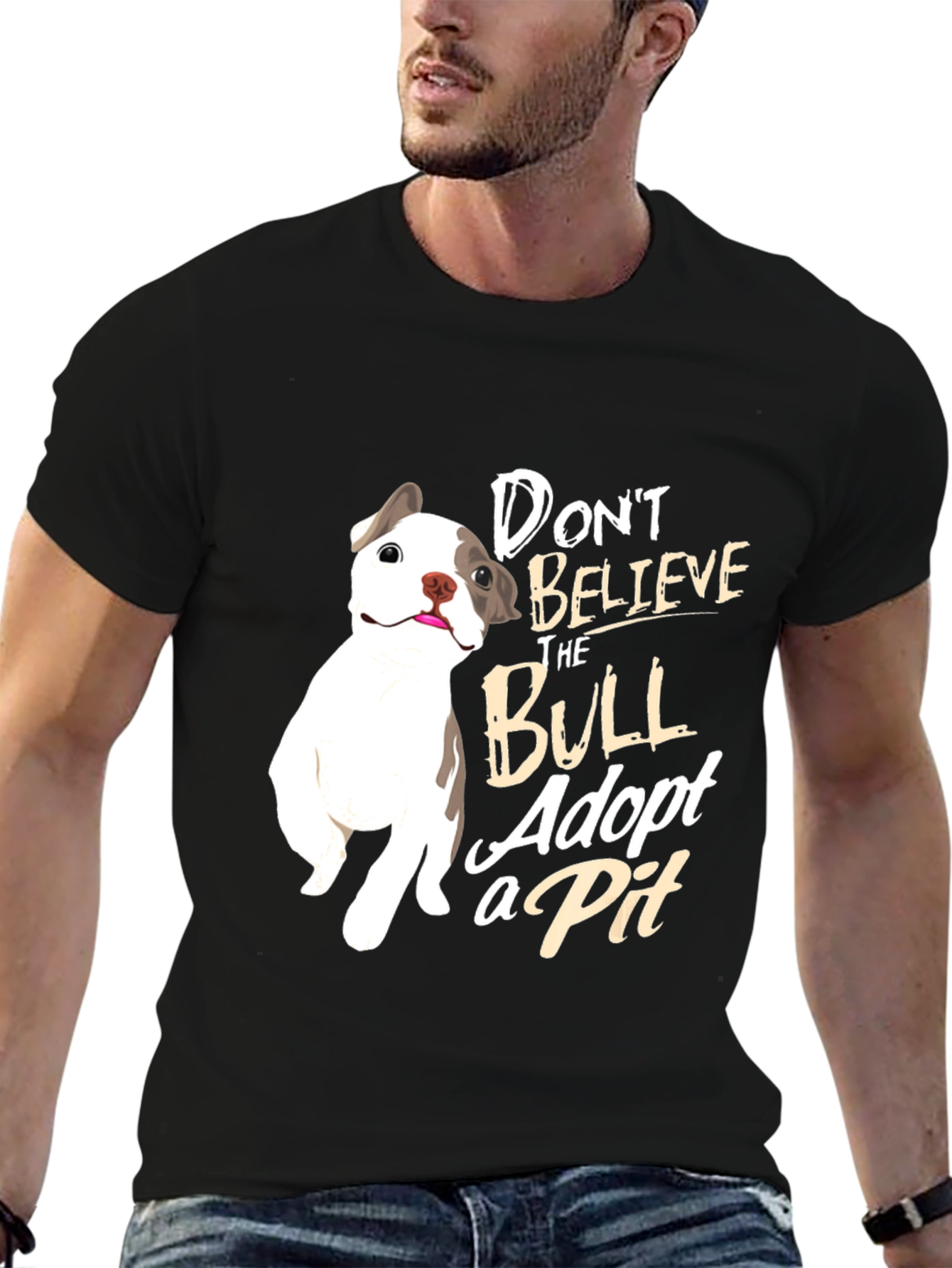 Adopt A Pit Bull Graphic Tee