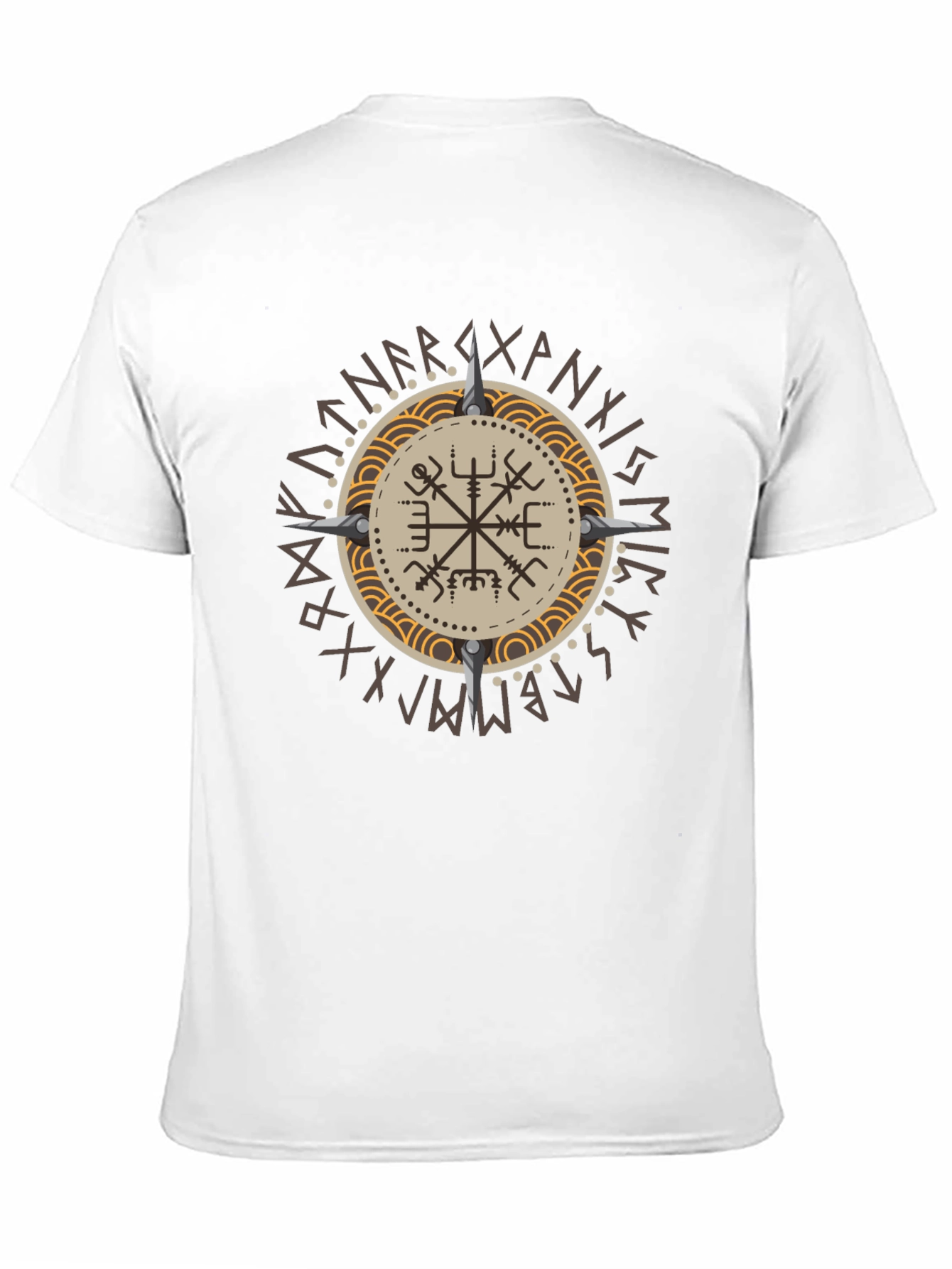 Vegvisir Compass Viking T-Shirt - Nordic Rune Symbol