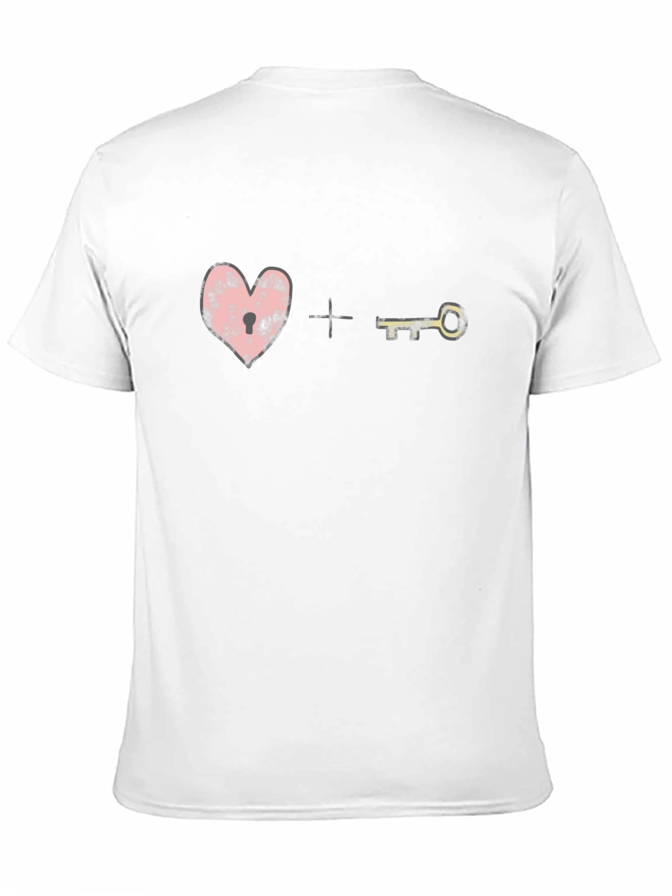 Heart Lock and Key Graphic Tee