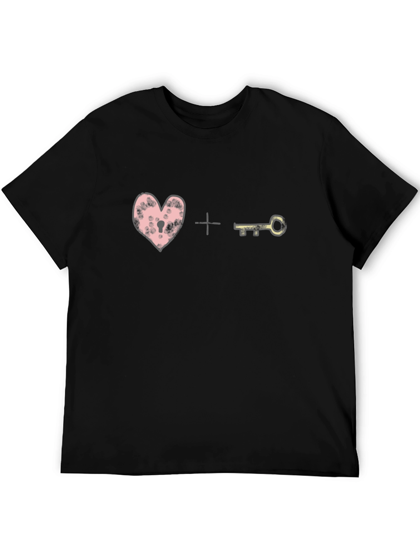 Heart Lock and Key Graphic Tee