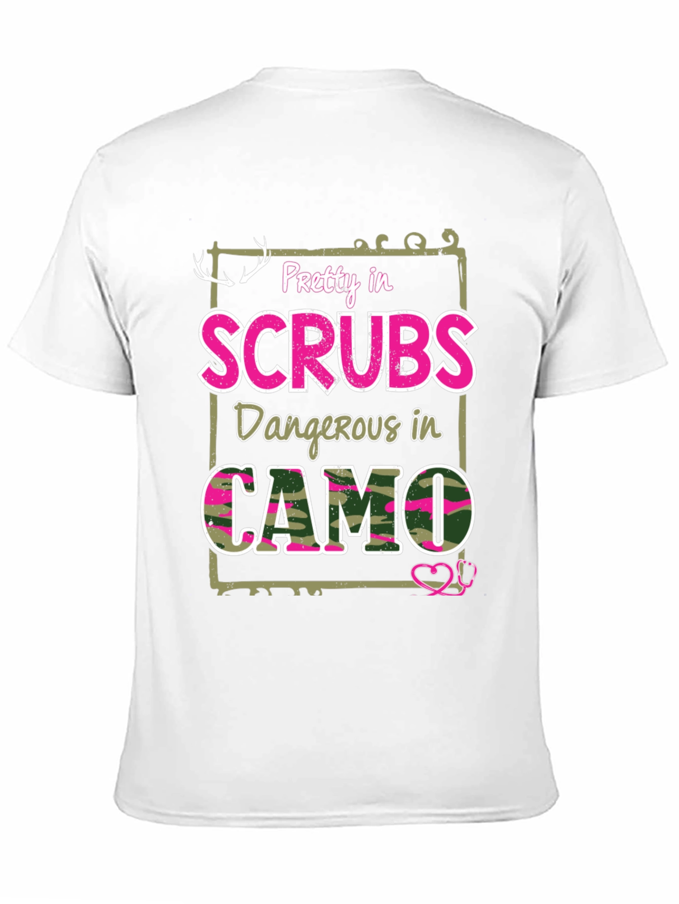 Pretty in Scrubs Camo Graphic Tee