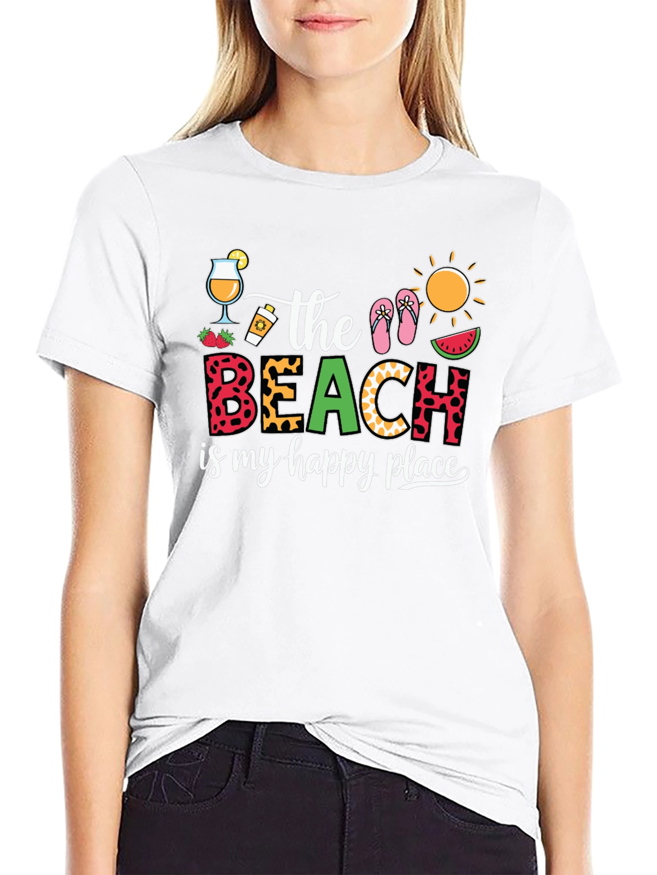 The Beach is My Happy Place Graphic T-Shirt