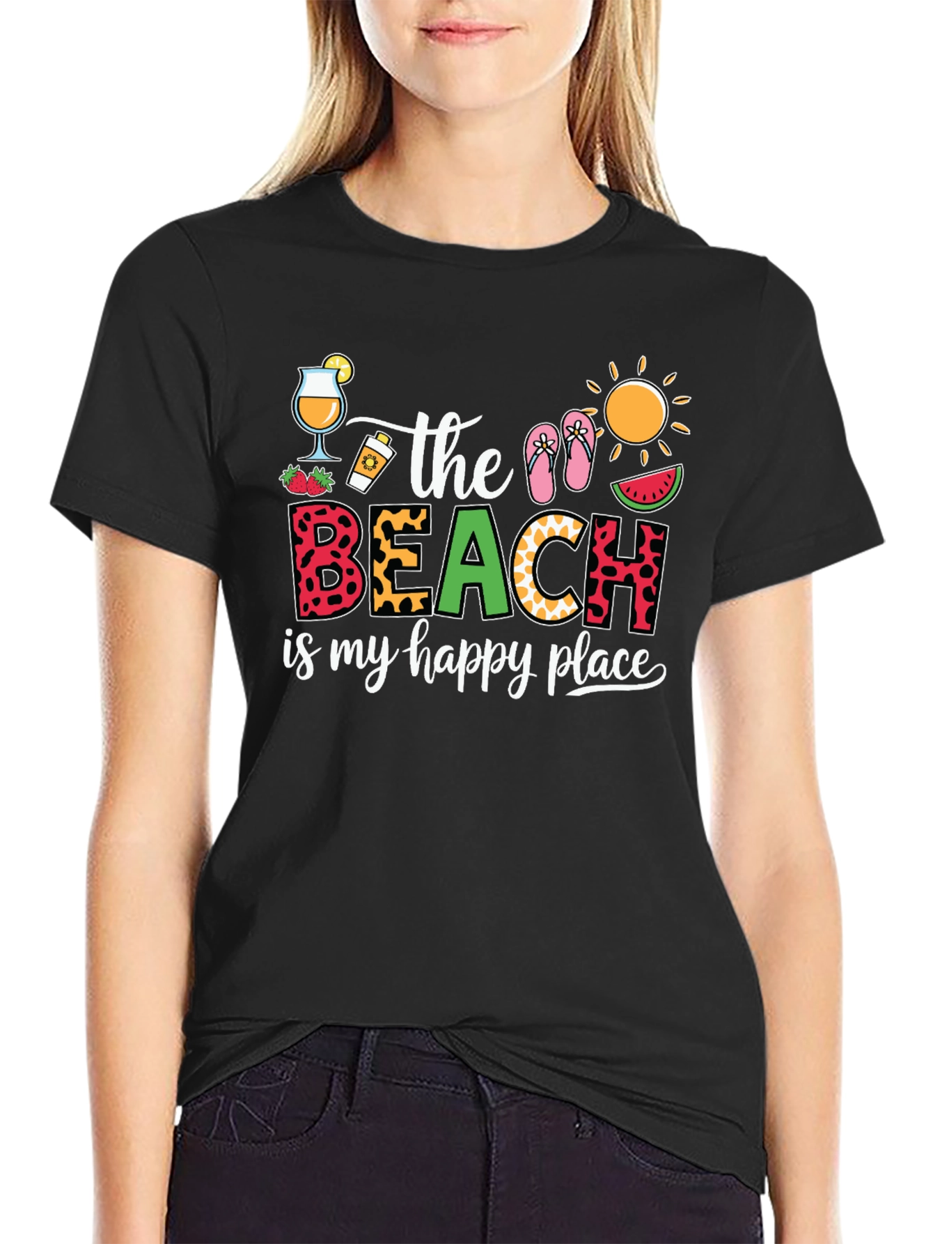The Beach is My Happy Place Graphic T-Shirt