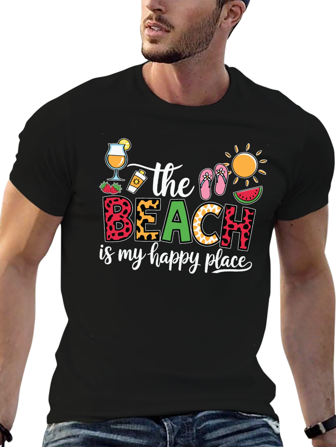 The Beach is My Happy Place Graphic T-Shirt