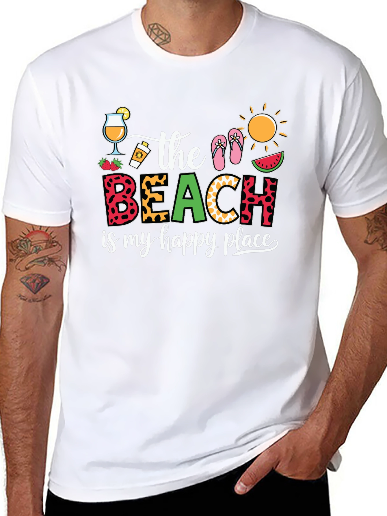The Beach is My Happy Place Graphic T-Shirt